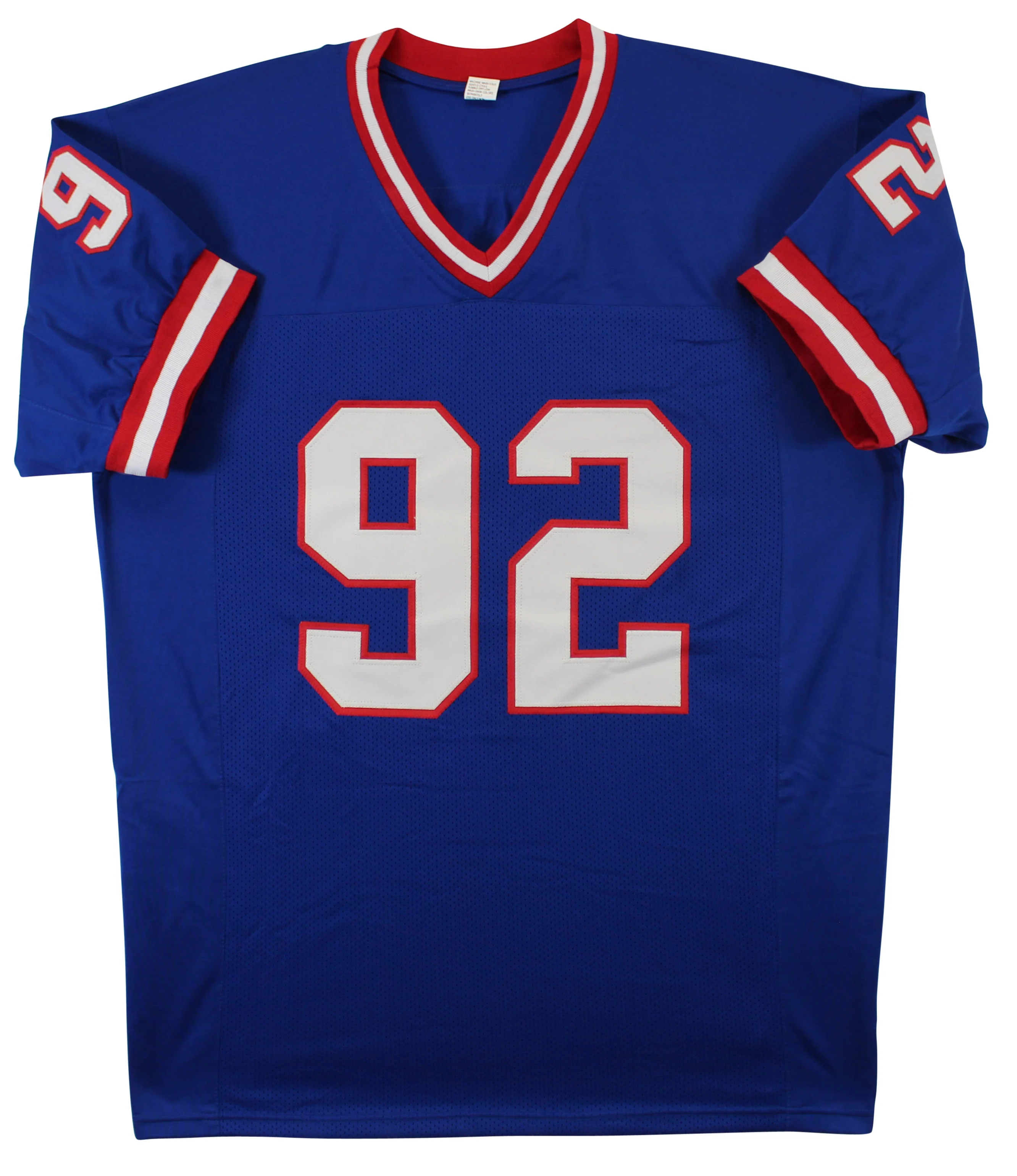 Michael Strahan "HOF 14" Authentic Signed Blue Pro Style Jersey BAS Witnessed - Image 5