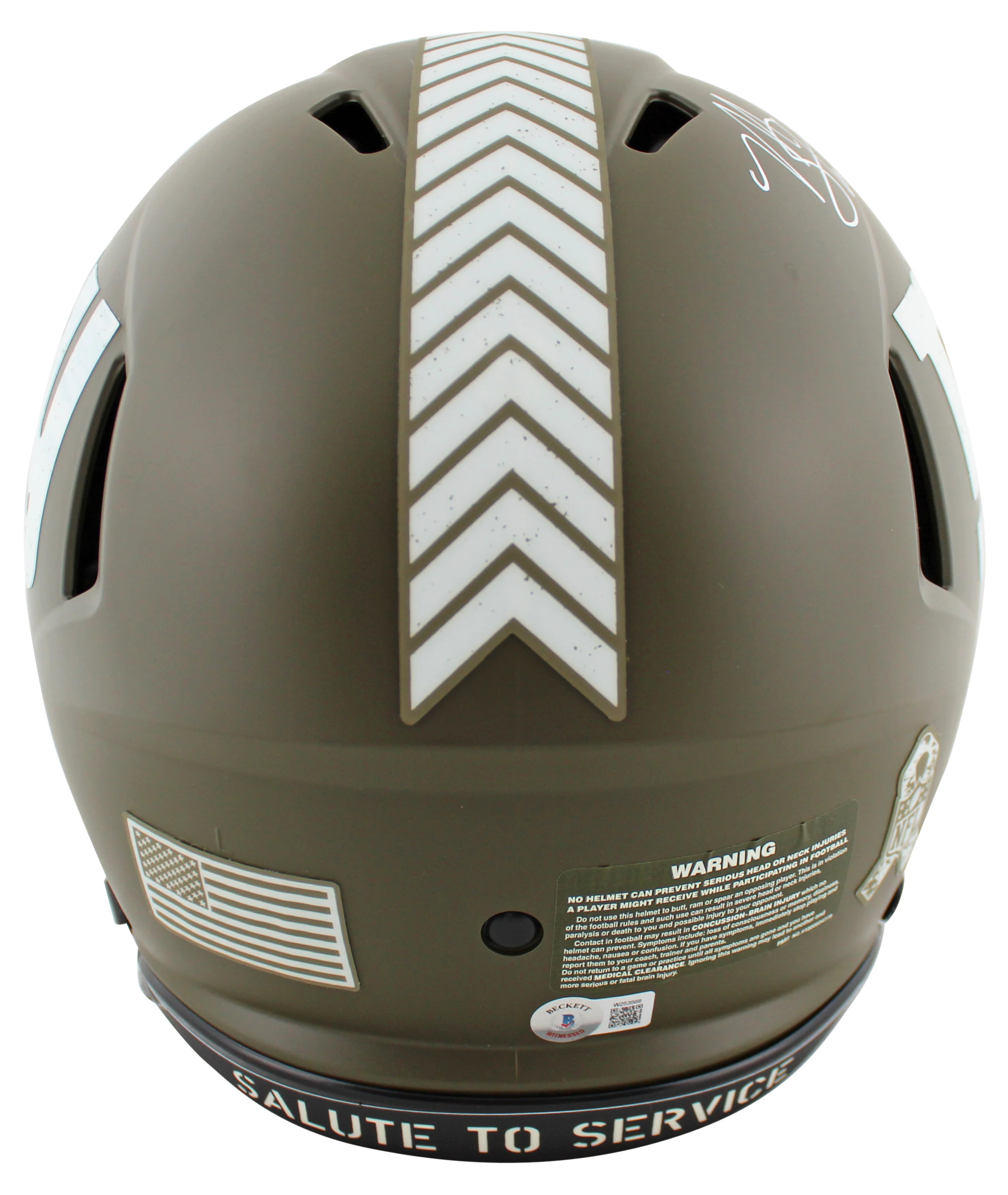 Michael Strahan "HOF 14" Signed STS F/S Speed Proline Helmet w/ Case BAS W - Image 4