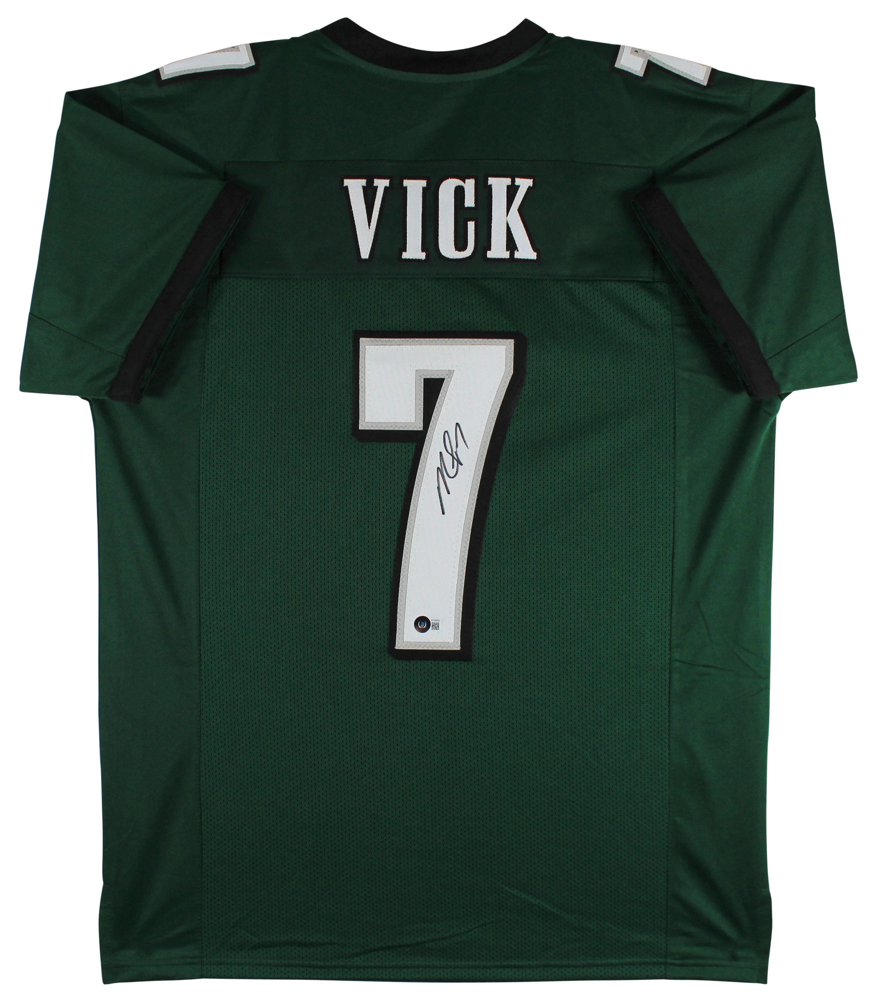 Michael Vick Authentic Signed Green Pro Style Jersey Autographed BAS Witnessed - Image 2