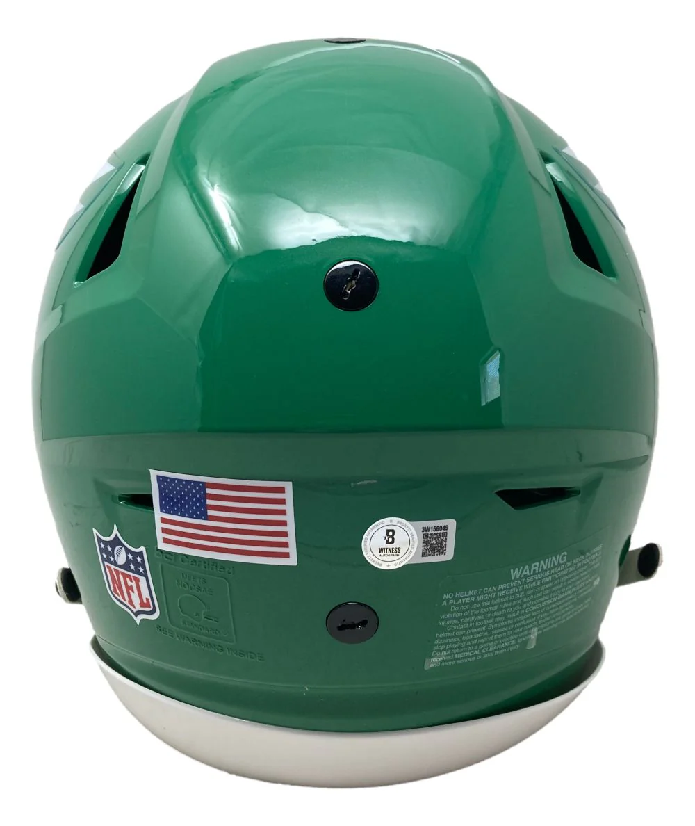 Michael Vick Signed Philadelphia Eagles FS Kelly Green SpeedFlex Helmet BAS - Image 4