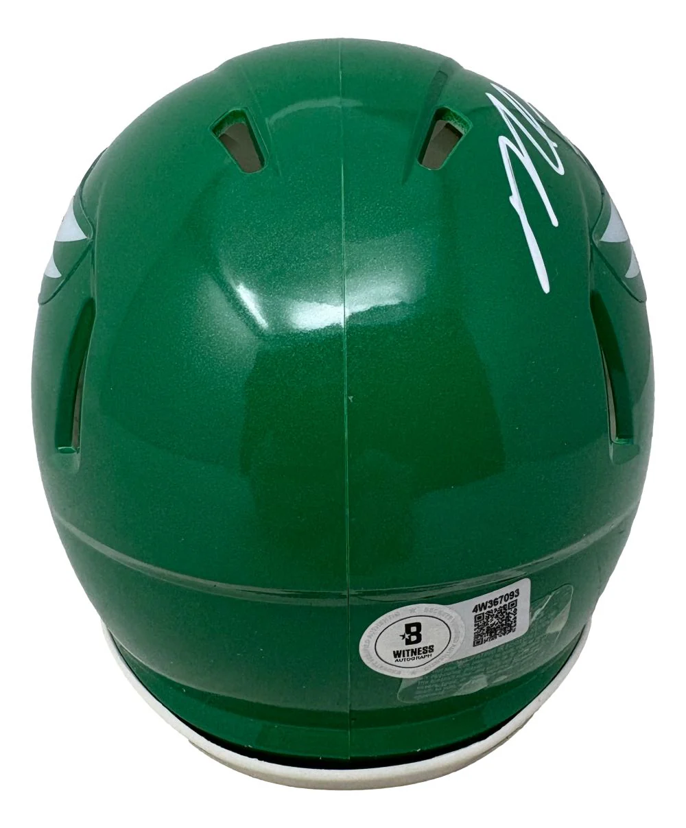 Michael Vick Signed Philadelphia Eagles Kelly Green Mini Speed Helmet BAS ITP - Image 2