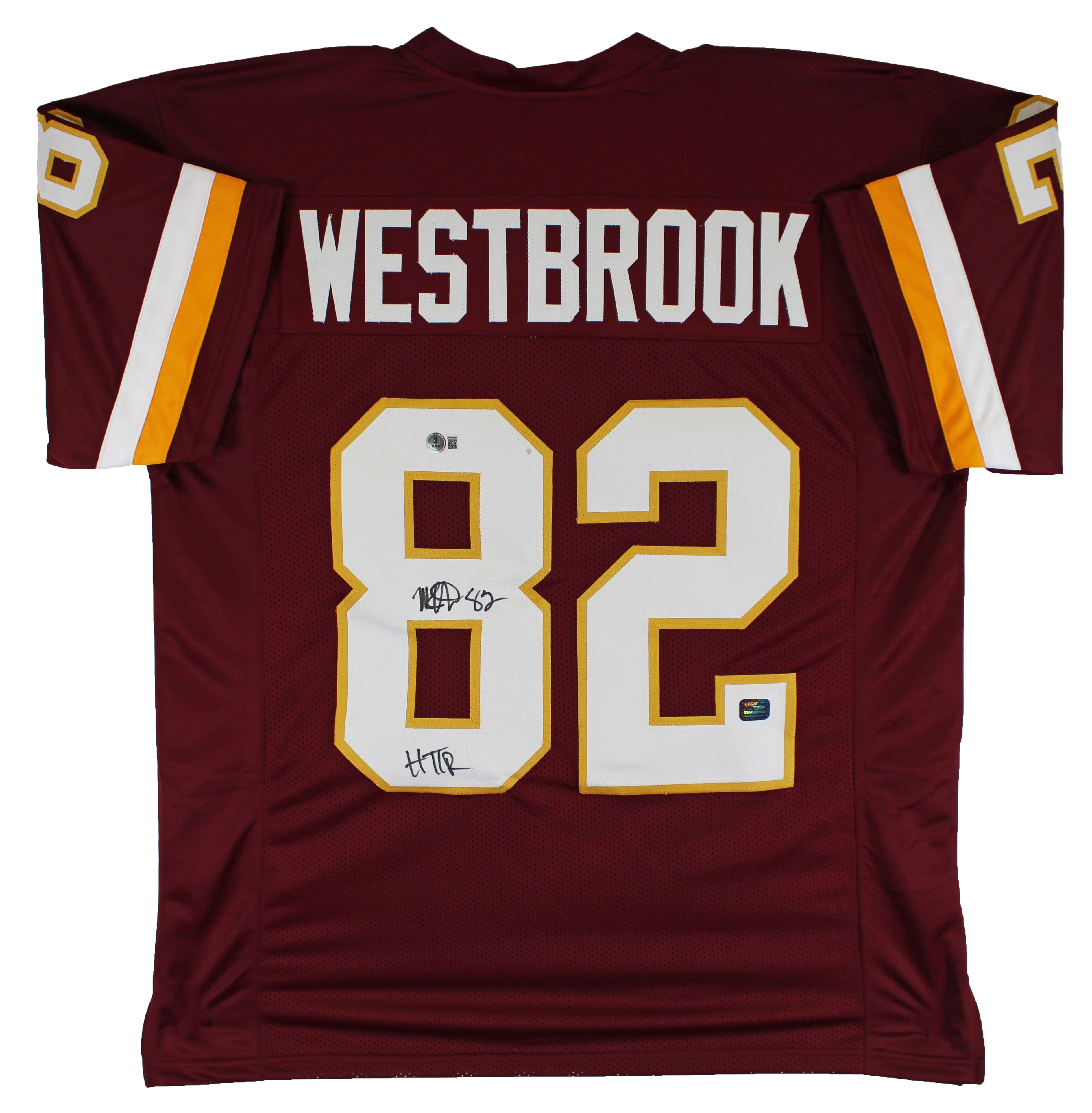 Michael Westbrook "HTTR" Authentic Signed Maroon Pro Style Jersey BAS Witnessed - Image 2