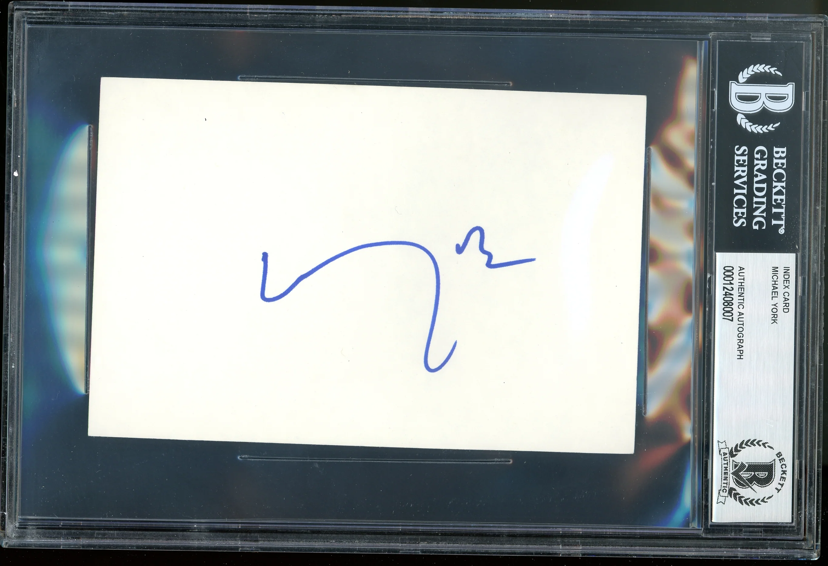 Michael York Romeo + Juliet Authentic Signed 4x6 Index Card BAS Slabbed - Image 2