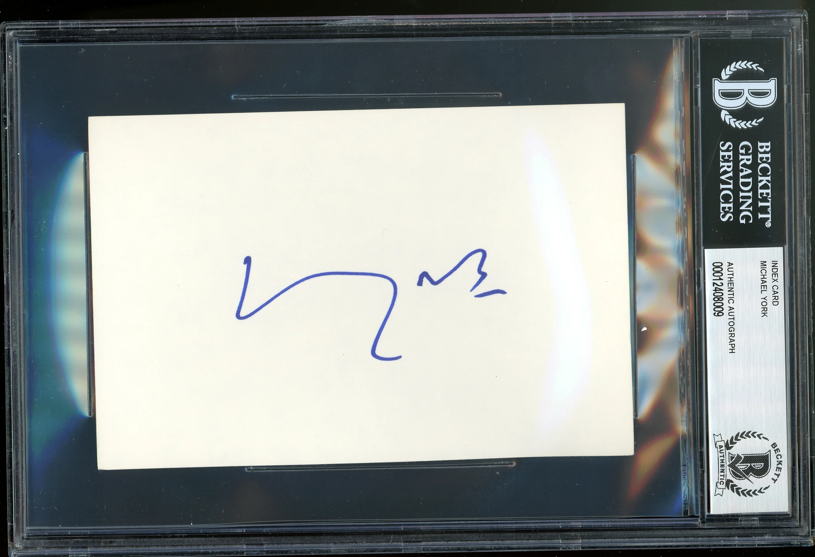 Michael York Romeo + Juliet Authentic Signed 4x6 Index Card BAS Slabbed - Image 2