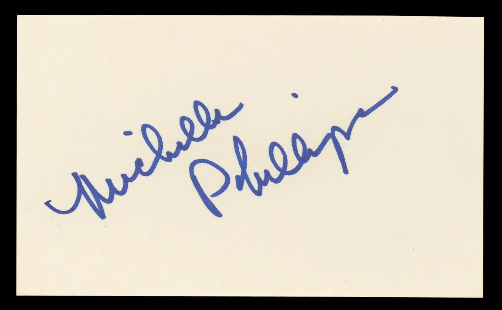 Michelle Phillips Knots Landing Authentic Signed 3x5 Index Card BAS #BL98853 - Image 2