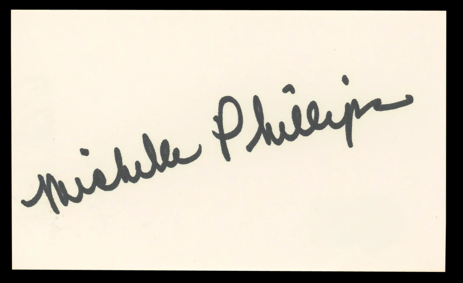 Michelle Phillips Knots Landing Authentic Signed 3x5 Index Card BAS #BL98854 - Image 2