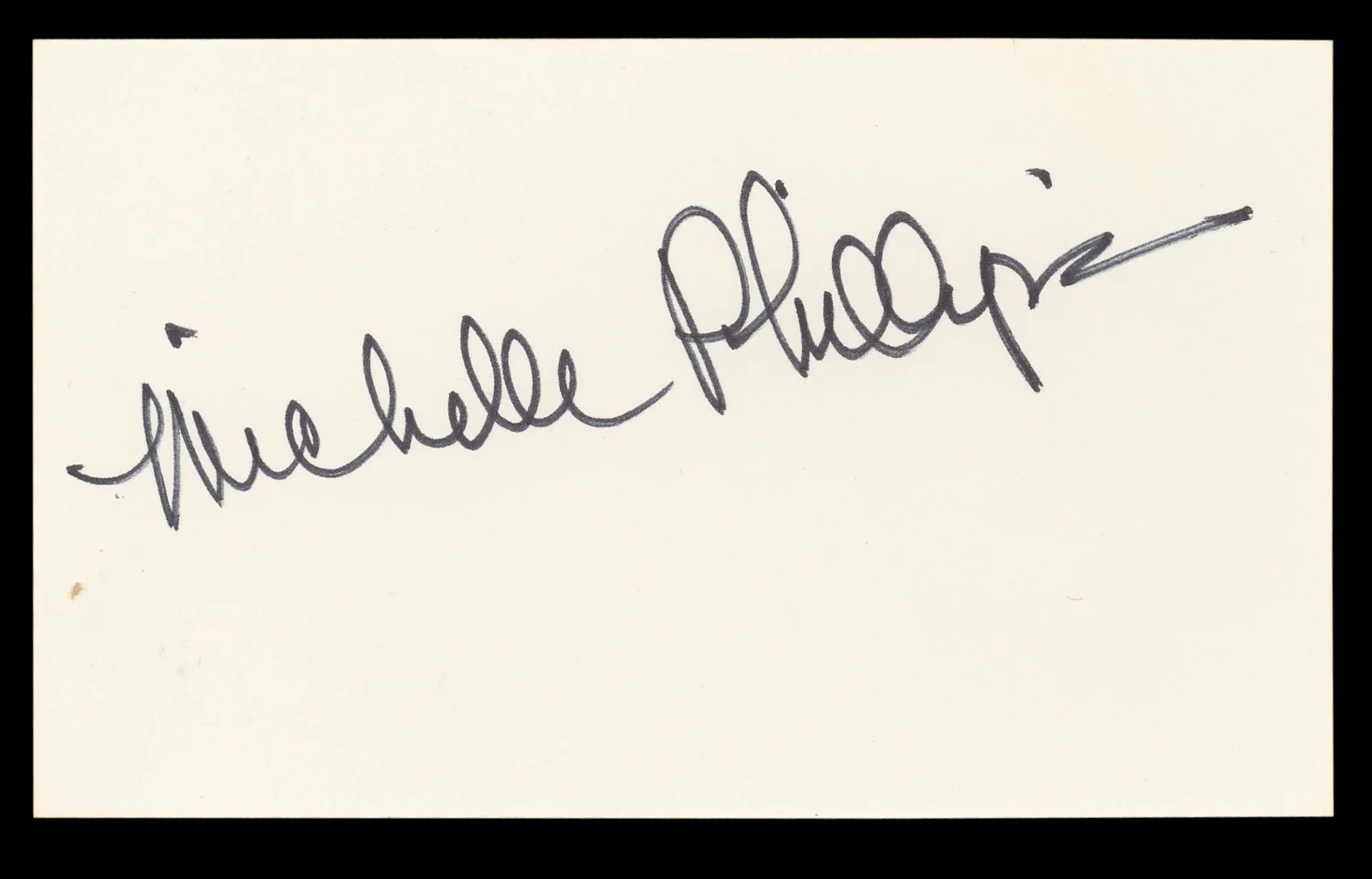 Michelle Phillips Knots Landing Authentic Signed 3x5 Index Card BAS #BL98858 - Image 2
