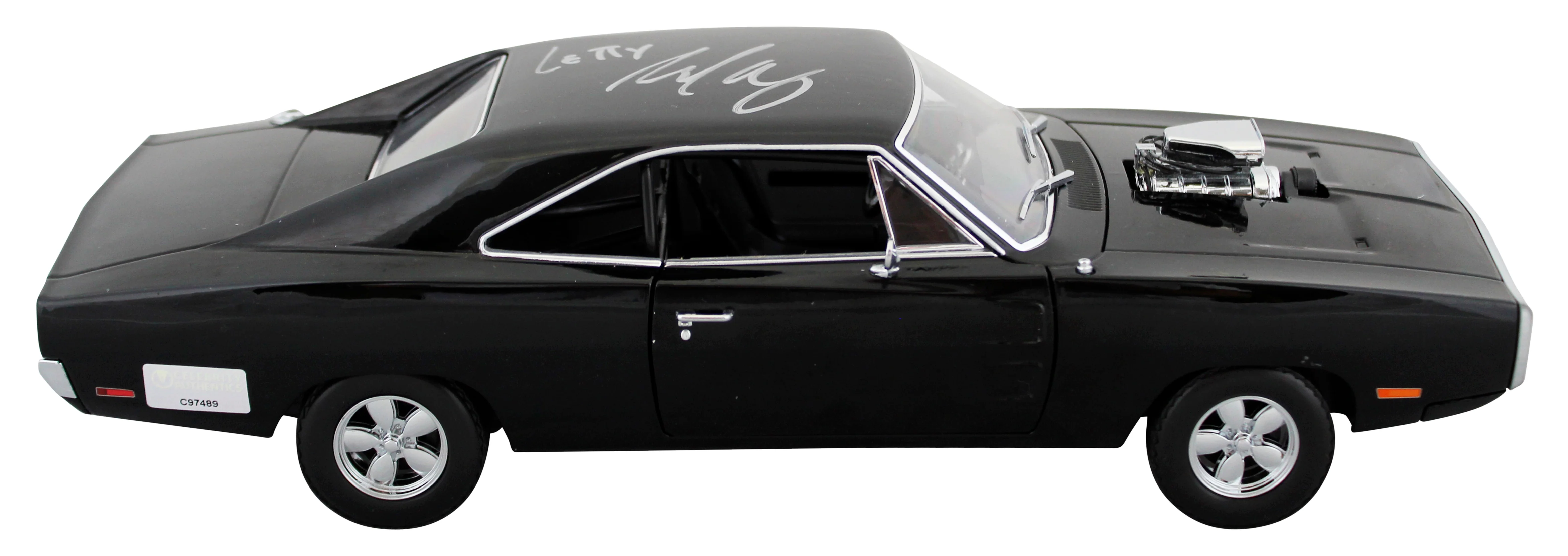 Michelle Rodriguez "Letty" Signed 1970 Dodge Charger 1:18 Scale Die Cast Car BAS - Image 6