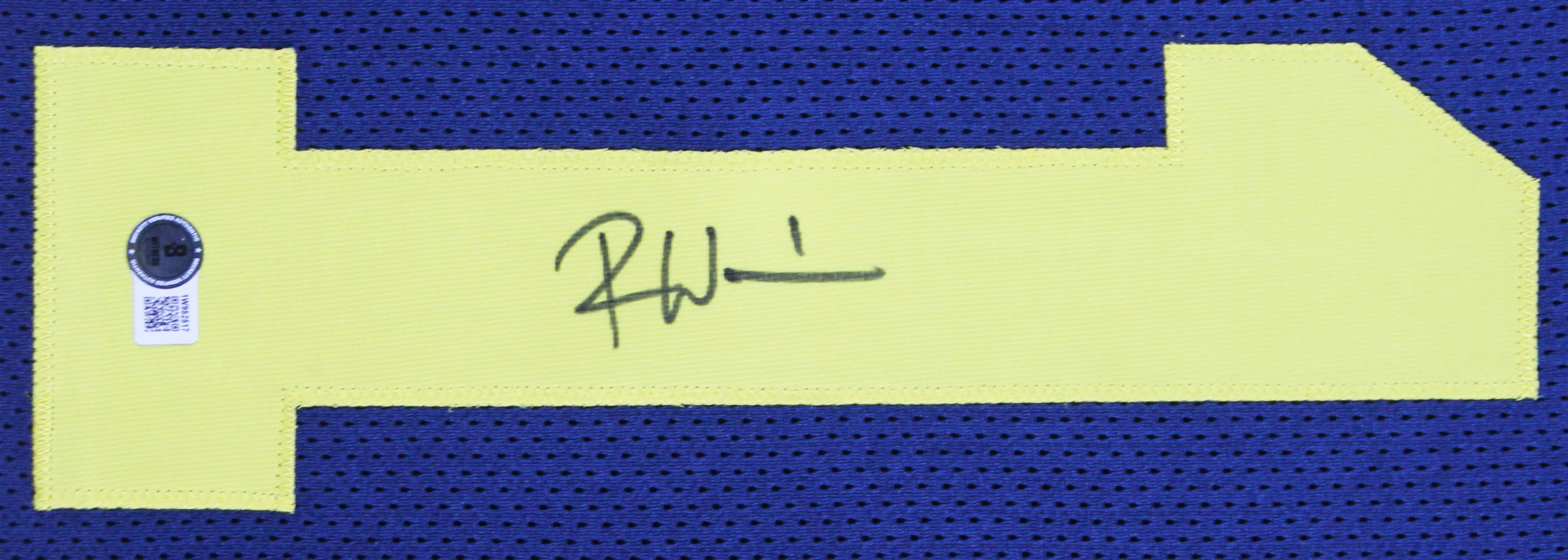 Michigan Roman Wilson Authentic Signed Navy Blue Pro Style Framed Jersey BAS Wit - Image 3