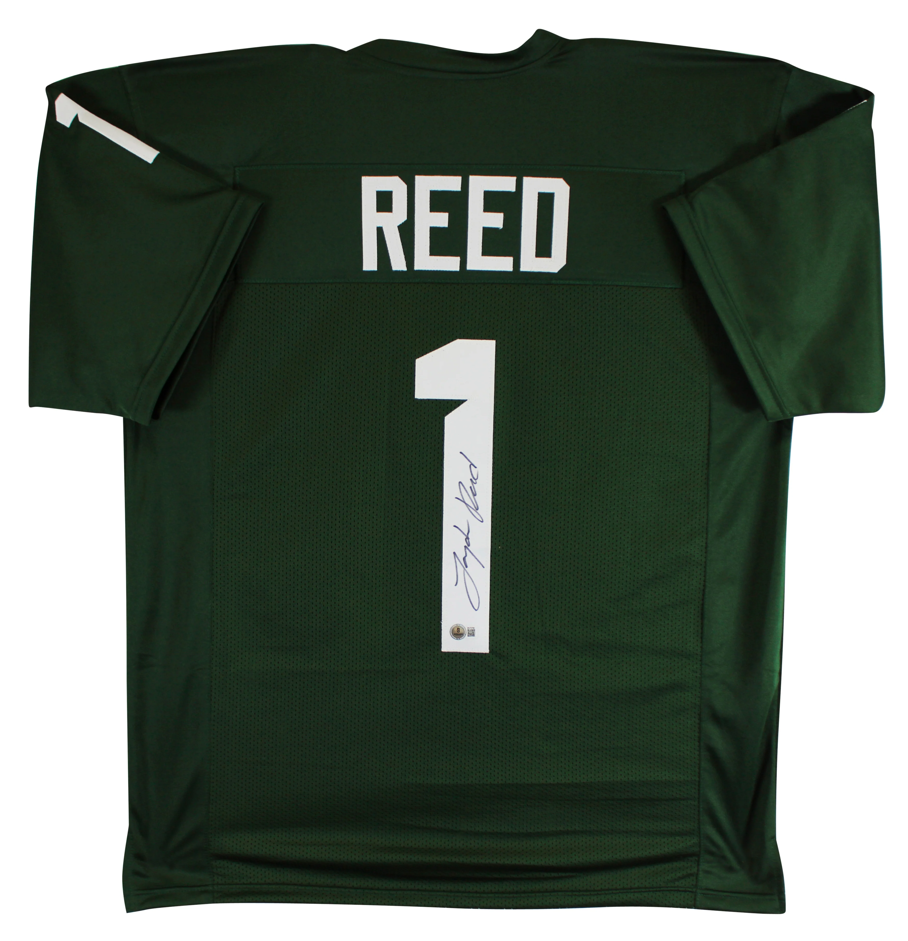 Michigan State Jayden Reed Authentic Signed Green Pro Style Jersey BAS - Image 2