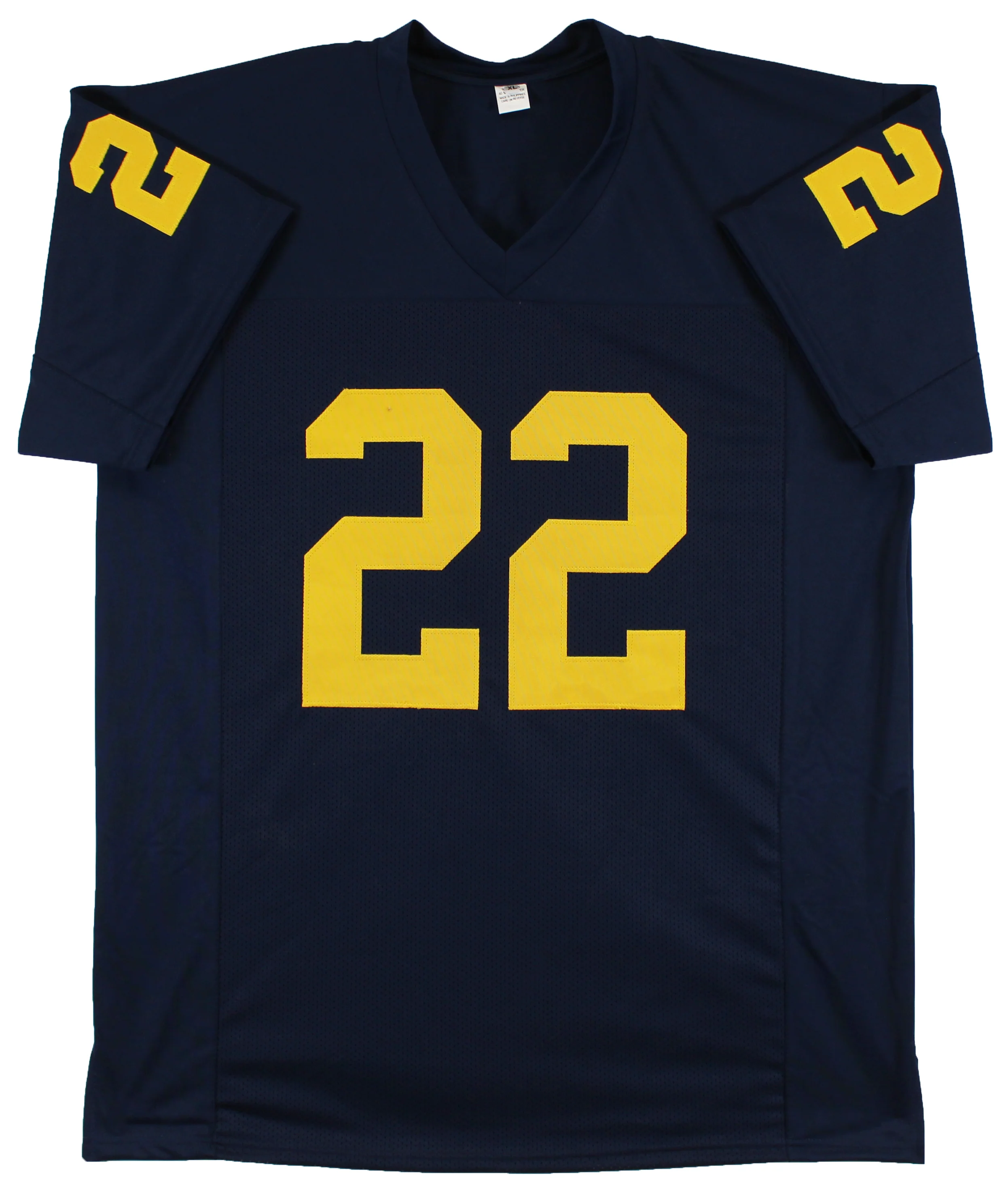 Michigan Ty Law "Go Blue" Signed Navy Blue Pro Style Jersey BAS Witnessed - Image 4