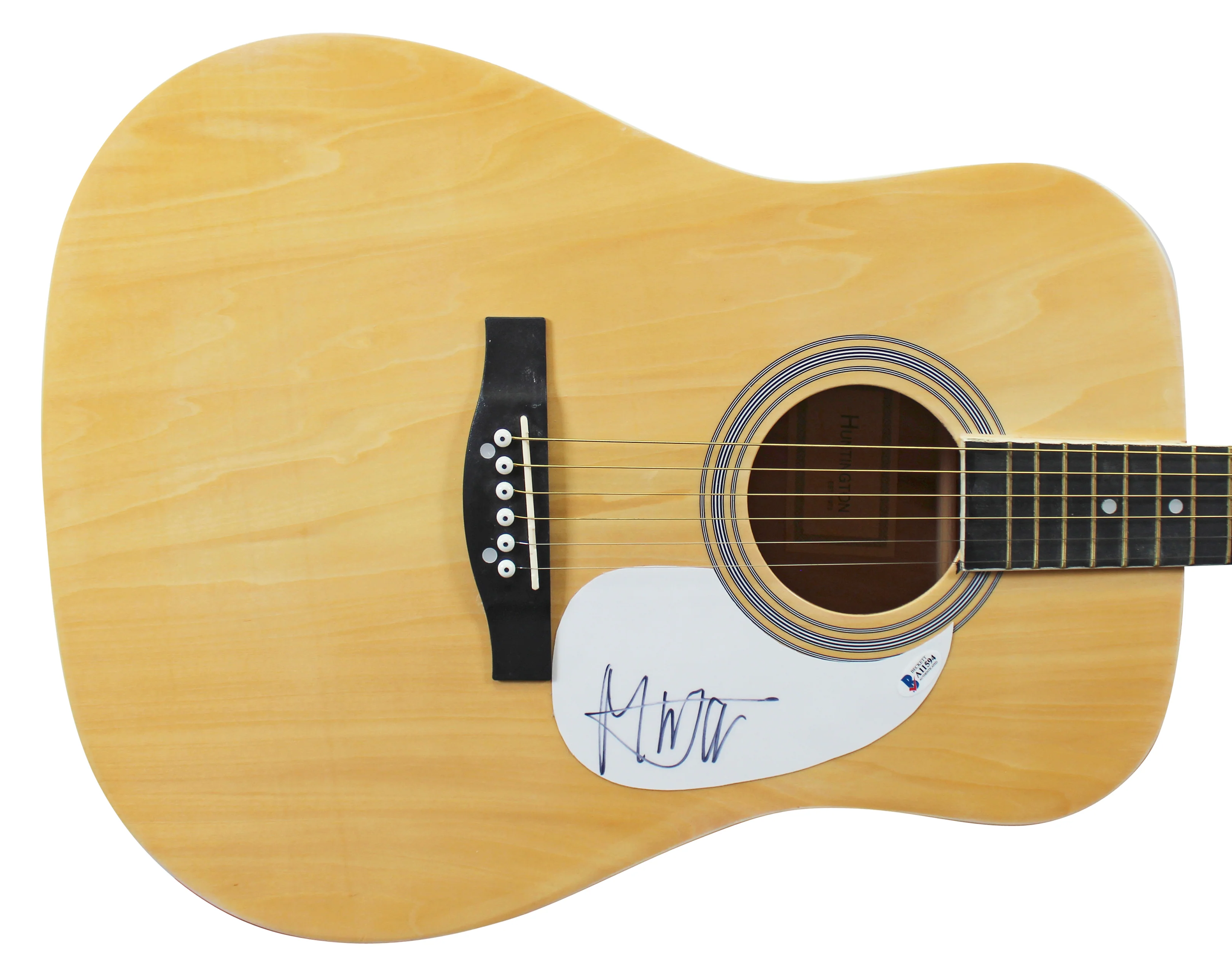 Mick Jagger Rolling Stones Authentic Signed Natural Acoustic Guitar BAS #A11594 - Image 2