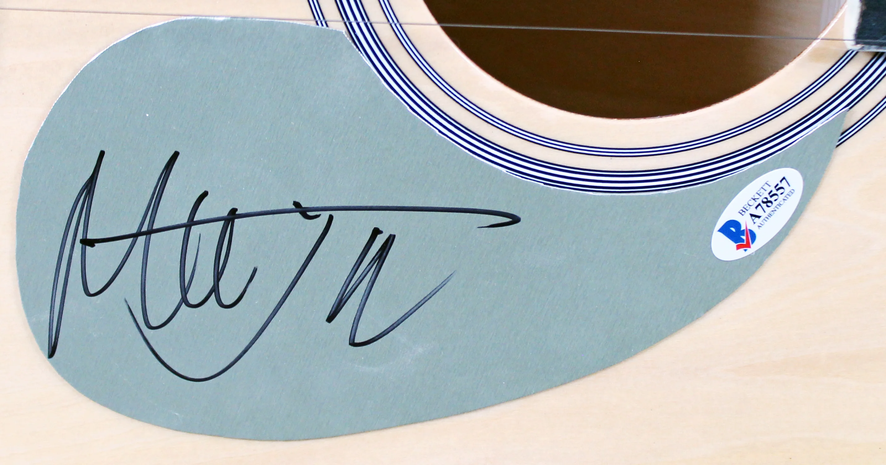 Mick Jagger Rolling Stones Authentic Signed Natural Acoustic Guitar BAS #A78557 - Image 3