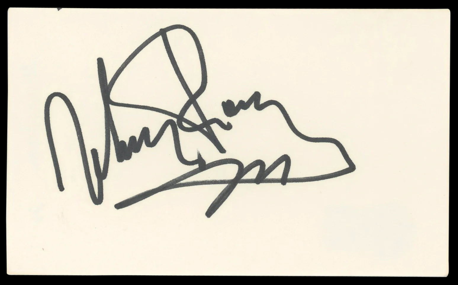 Mickey Rooney Breakfast At Tiffany's Signed 3x5 Index Card BAS #BM58641 - Image 2