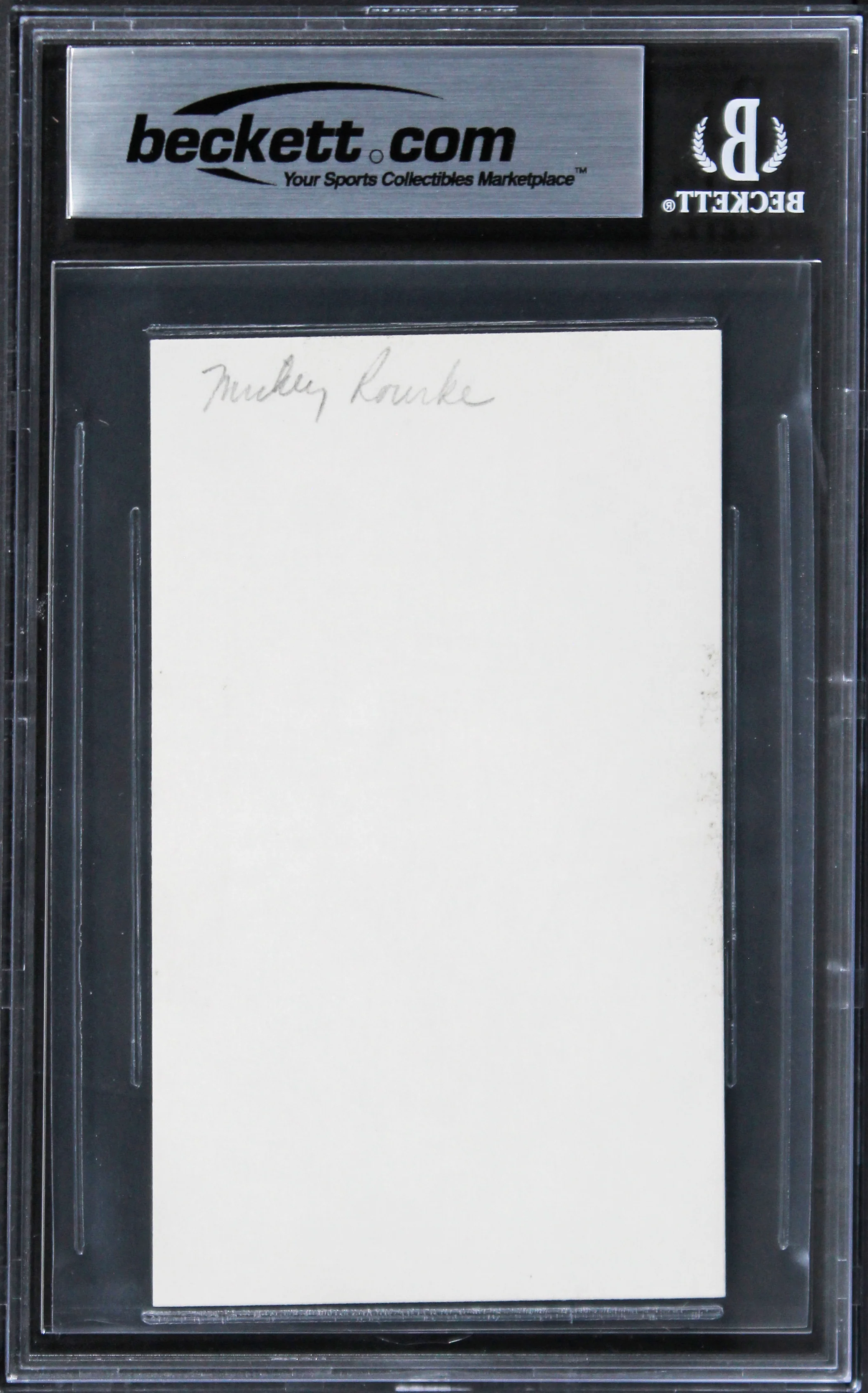 Mickey Rourke Iron Man 2 "Best Wishes" Signed 3x5 Index Card BAS Slabbed 1 - Image 3
