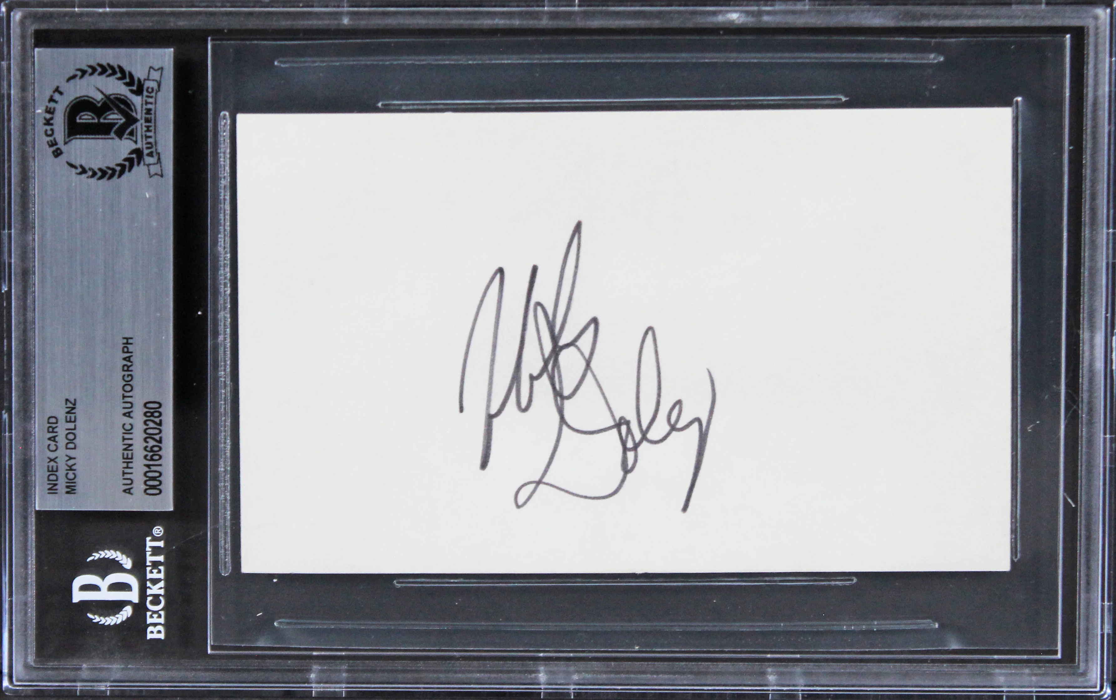 Micky Dolenz The Monkees Authentic Signed 3x5 Index Card Autographed BAS Slabbed