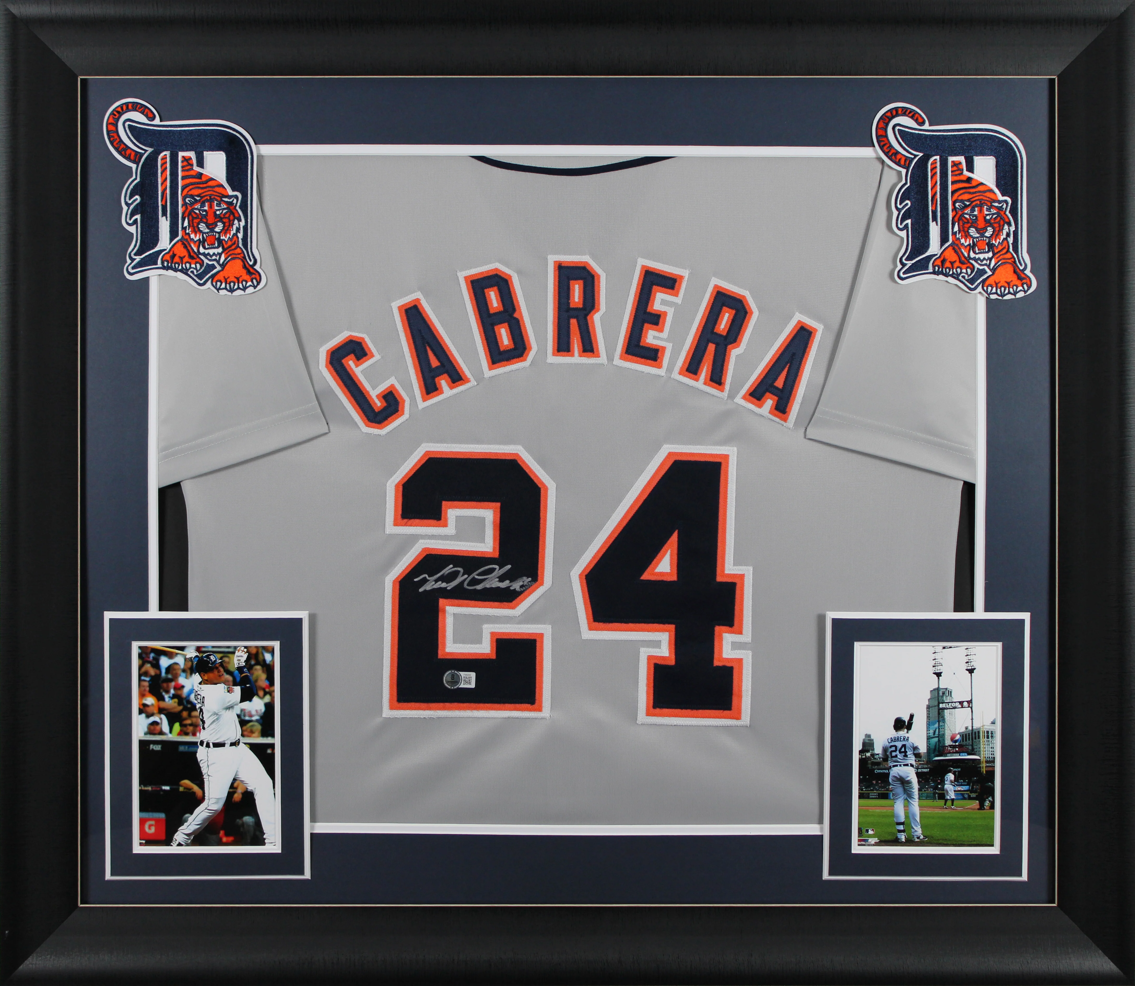 Miguel Cabrera Authentic Signed Grey Pro Style Framed Jersey Autographed BAS - Image 2