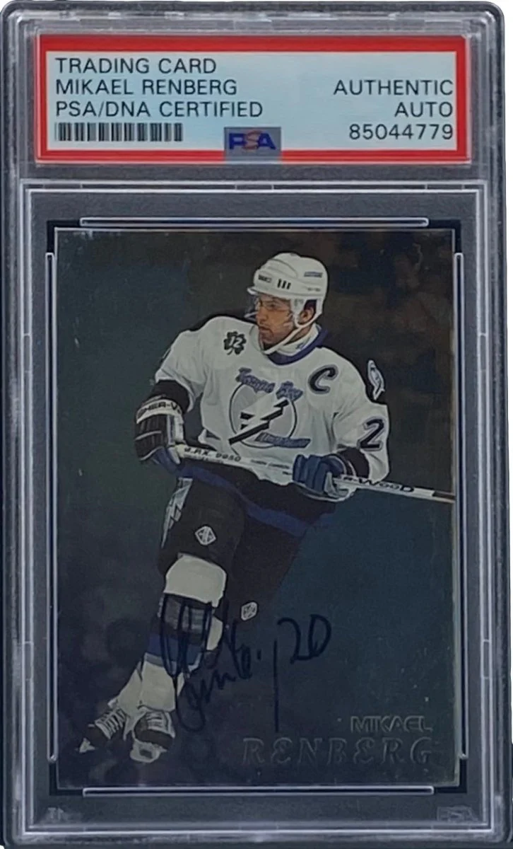 Mikael Renberg Signed 1998 In The Game #131 Lightning Hockey Card PSA/DNA - Image 4