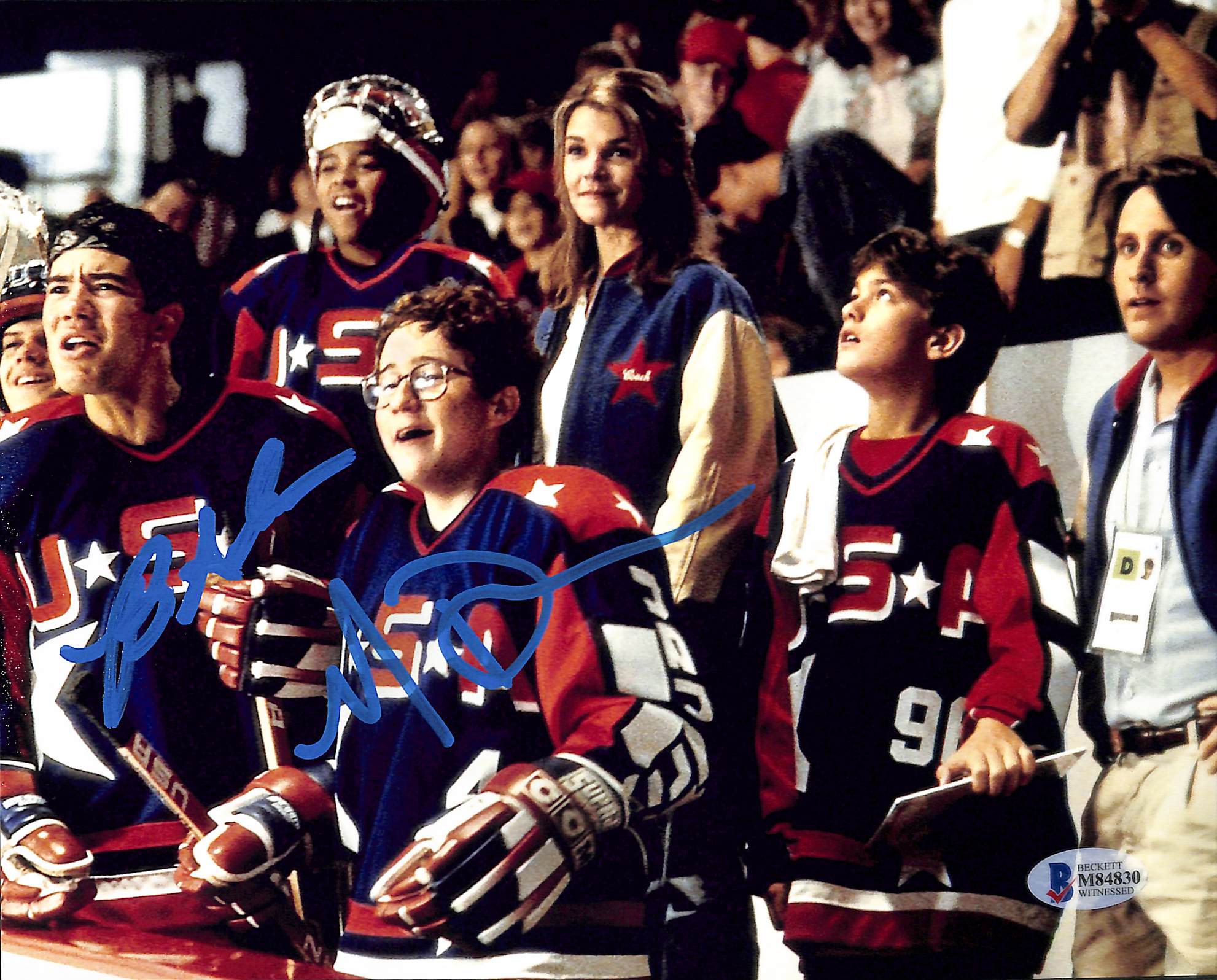 Mike Doherty & Brandon Adams The Mighty Ducks Signed 8x10 Photo BAS Witnessed - Image 2