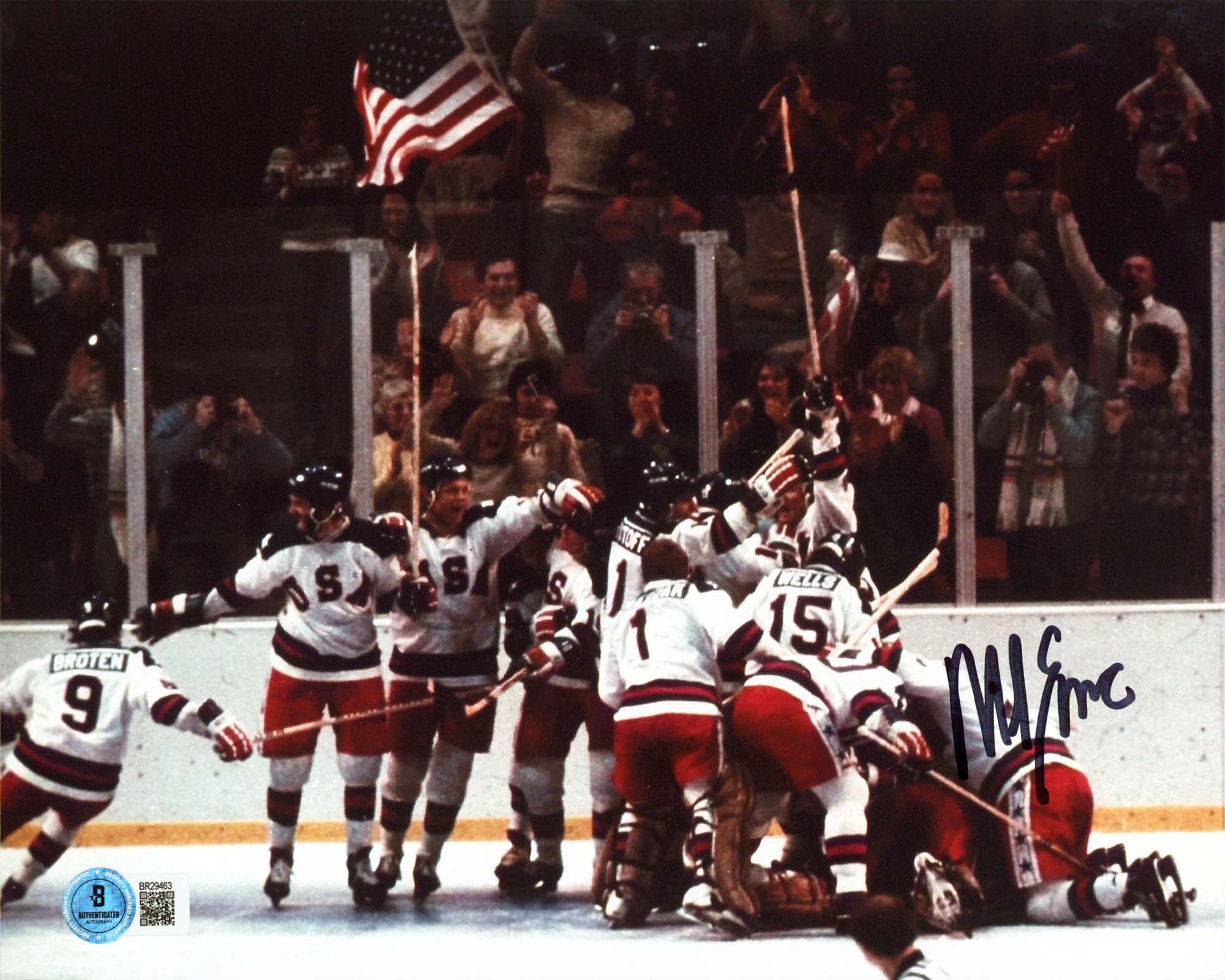 Mike Eruzione USA Hockey Authentic Signed 8x10 Hrzntl Photo Autographed BAS 6 - Image 2