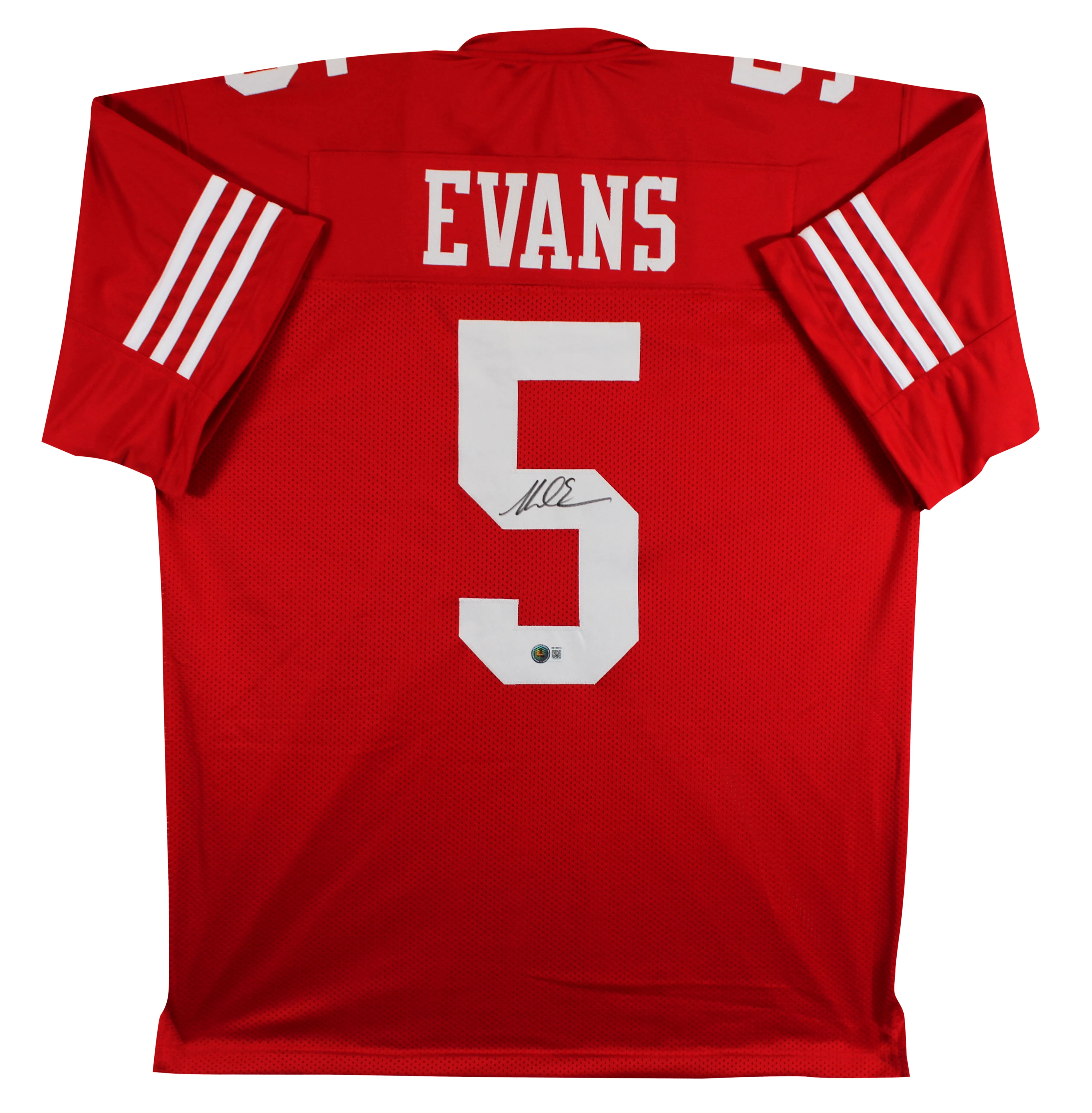 Mike Evans Authentic Signed Red Pro Style Jersey Autographed BAS Witnessed 3 - Image 2