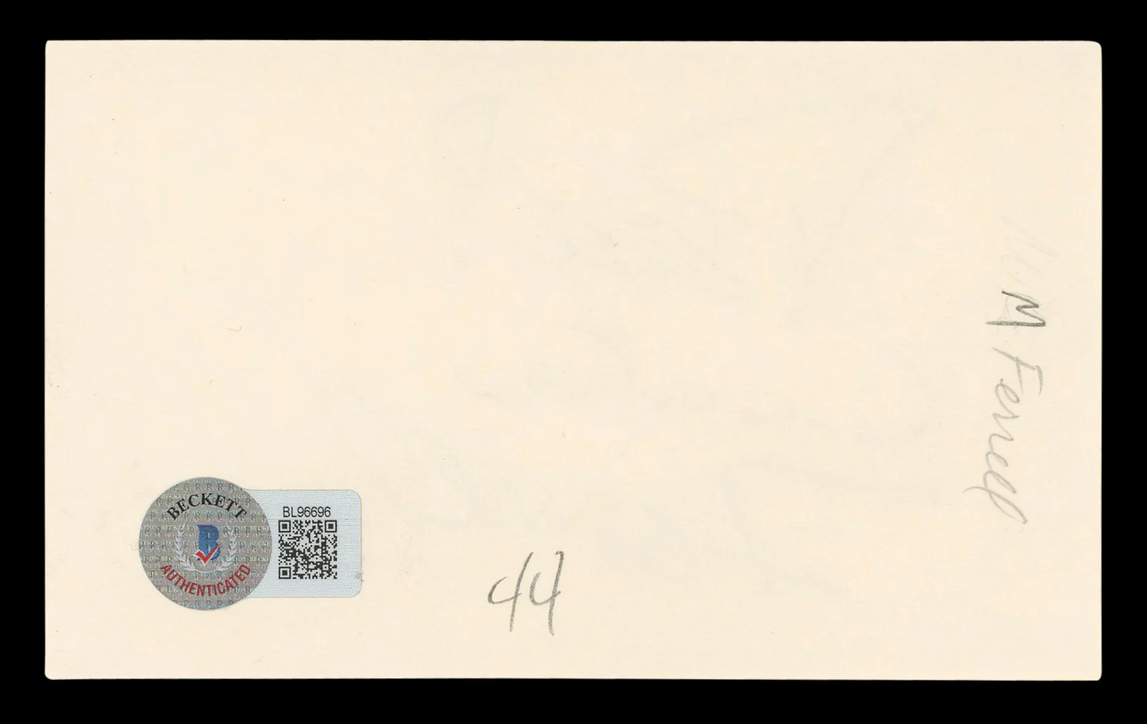 Mike Farrell MASH "Peace!" Authentic Signed 3x5 Index Card BAS #BL96696 - Image 3