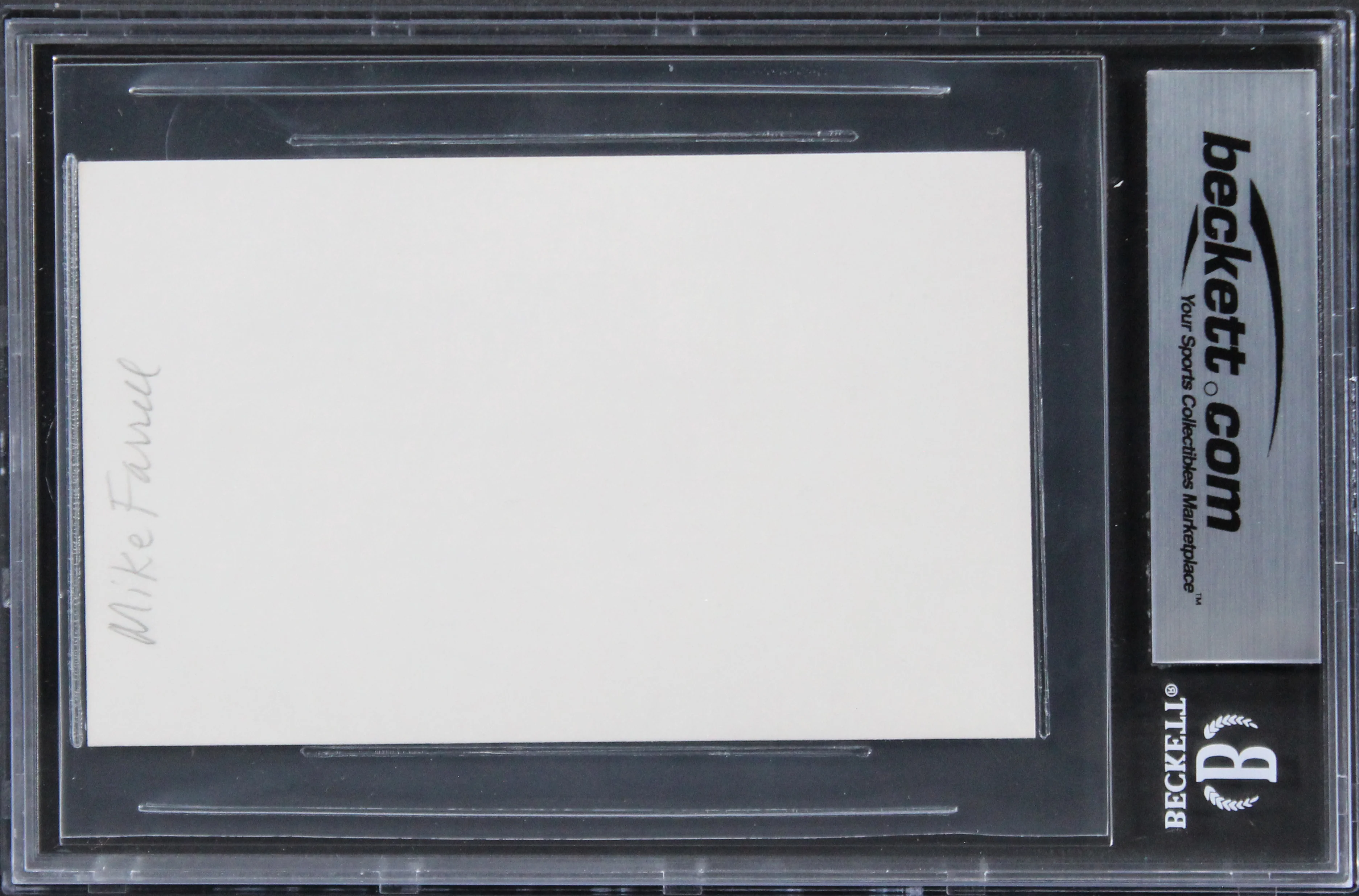Mike Farrell MASH "Peace" Authentic Signed 3x5 Index Card BAS Slabbed - Image 3