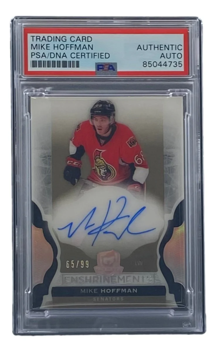 Mike Hoffman Signed 2017 UD #E-MH Ottawa Senators Hockey Card PSA/DNA - Image 4