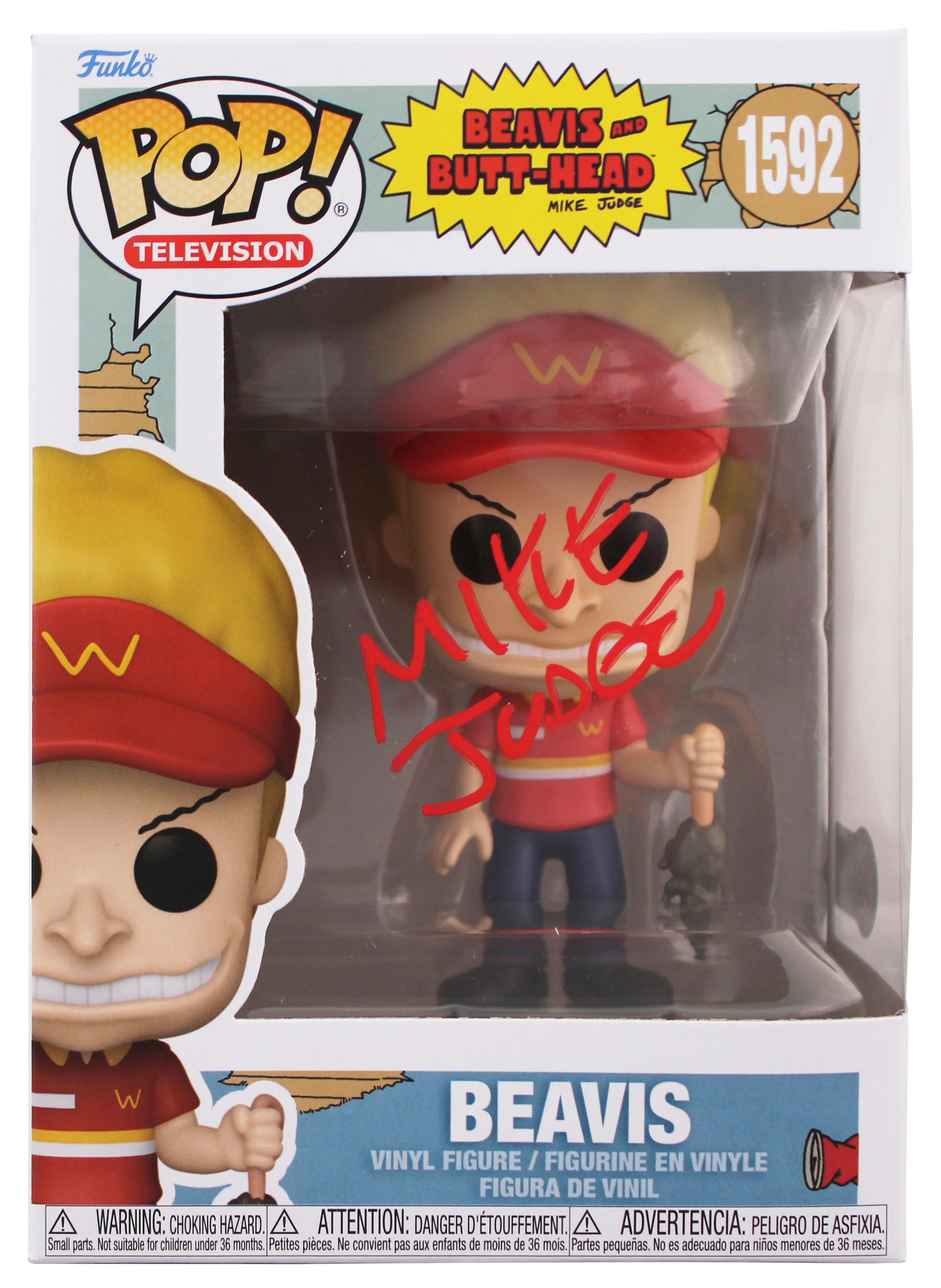 Mike Judge Beavis & Butthead Signed #1592 Funko Pop Vinyl Figure BAS #BN33982 - Image 2