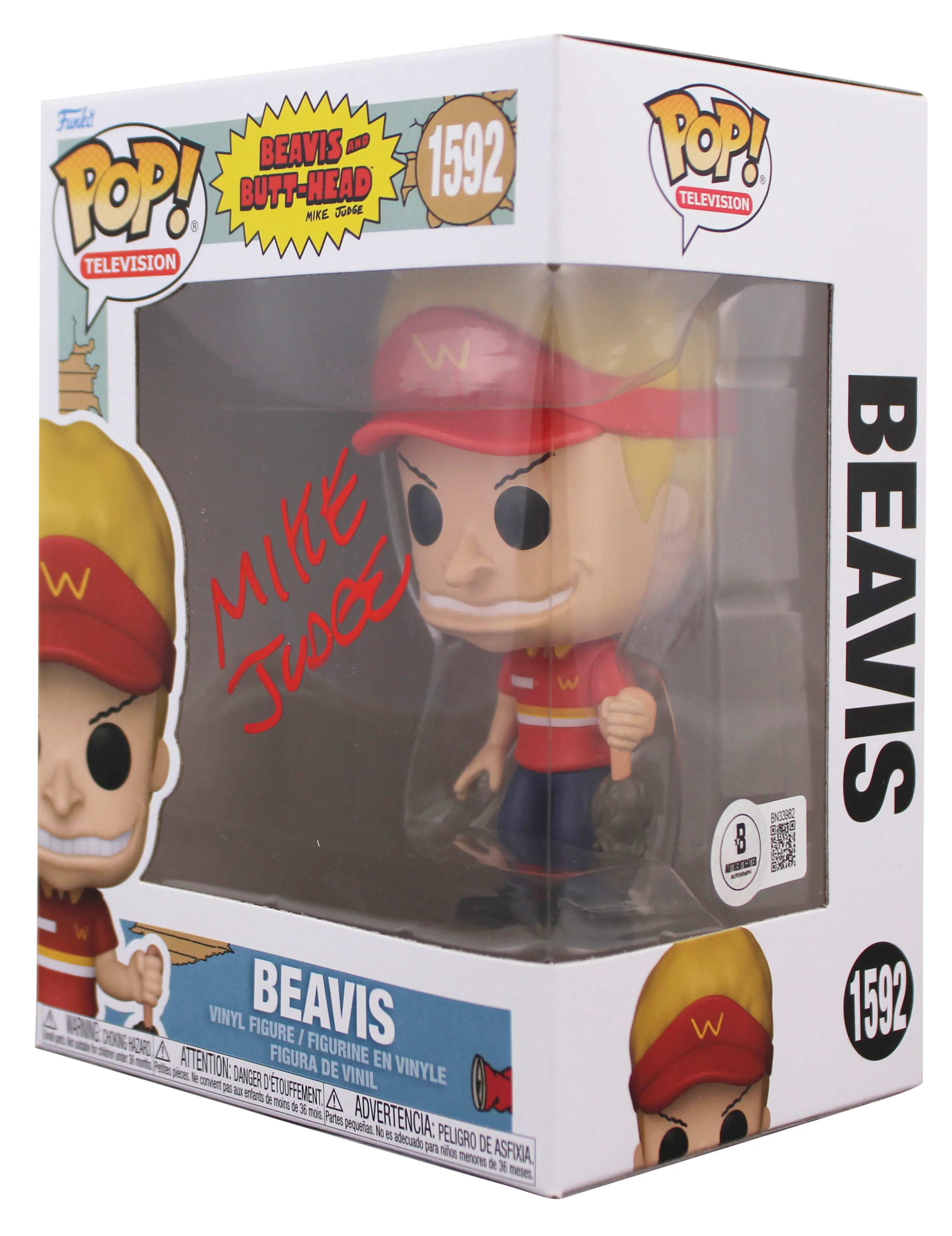 Mike Judge Beavis & Butthead Signed #1592 Funko Pop Vinyl Figure BAS #BN33982 - Image 3