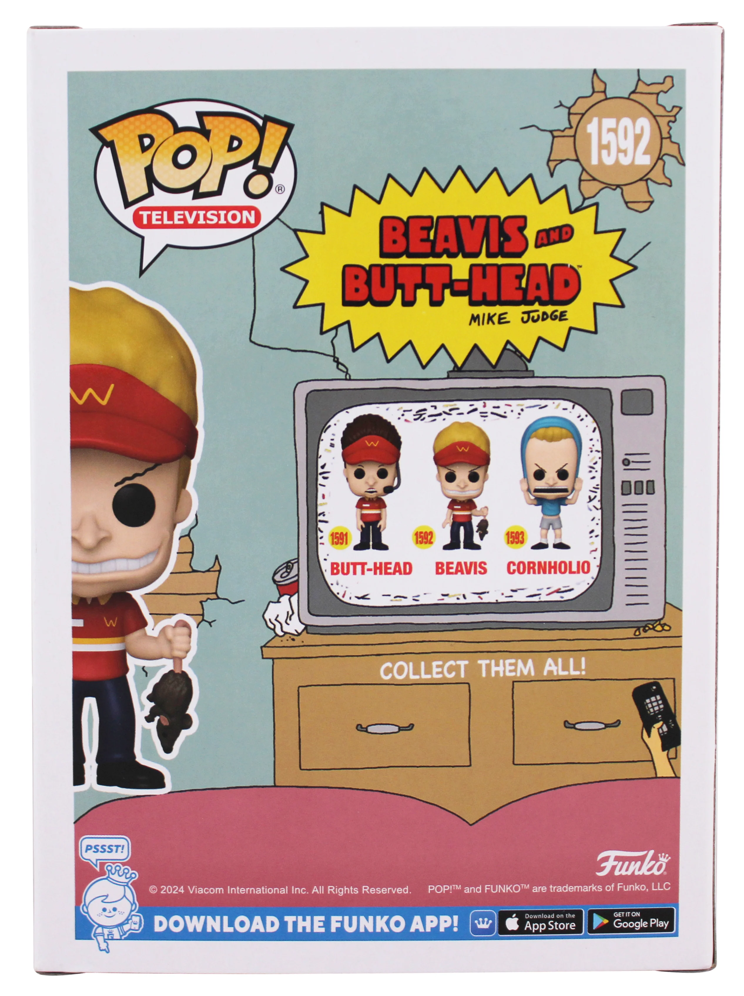Mike Judge Beavis & Butthead Signed #1592 Funko Pop Vinyl Figure BAS #BN33982 - Image 5
