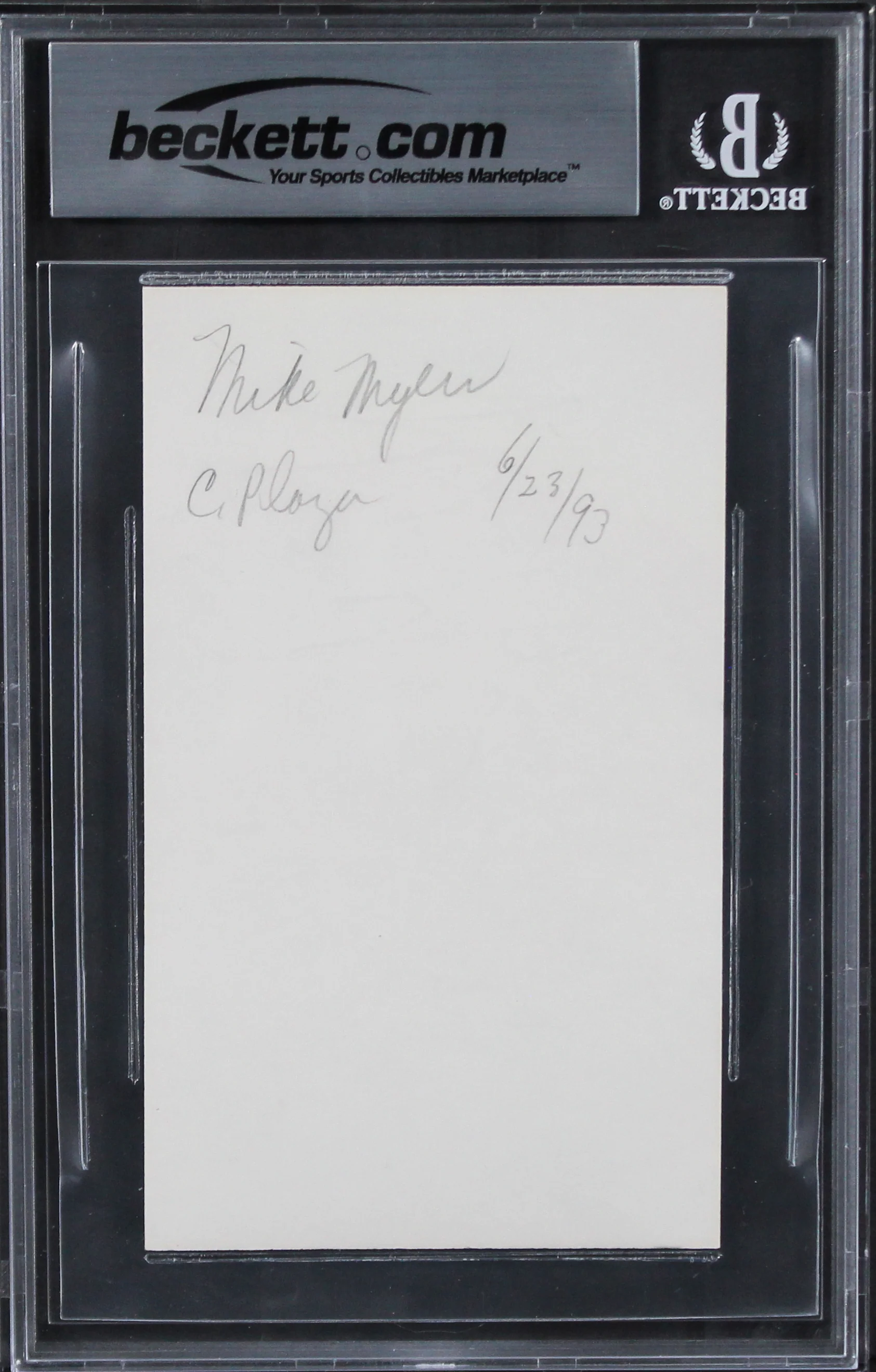 Mike Myers Austin Powers Authentic Signed 3x5 Index Card BAS Slabbed 1 - Image 3