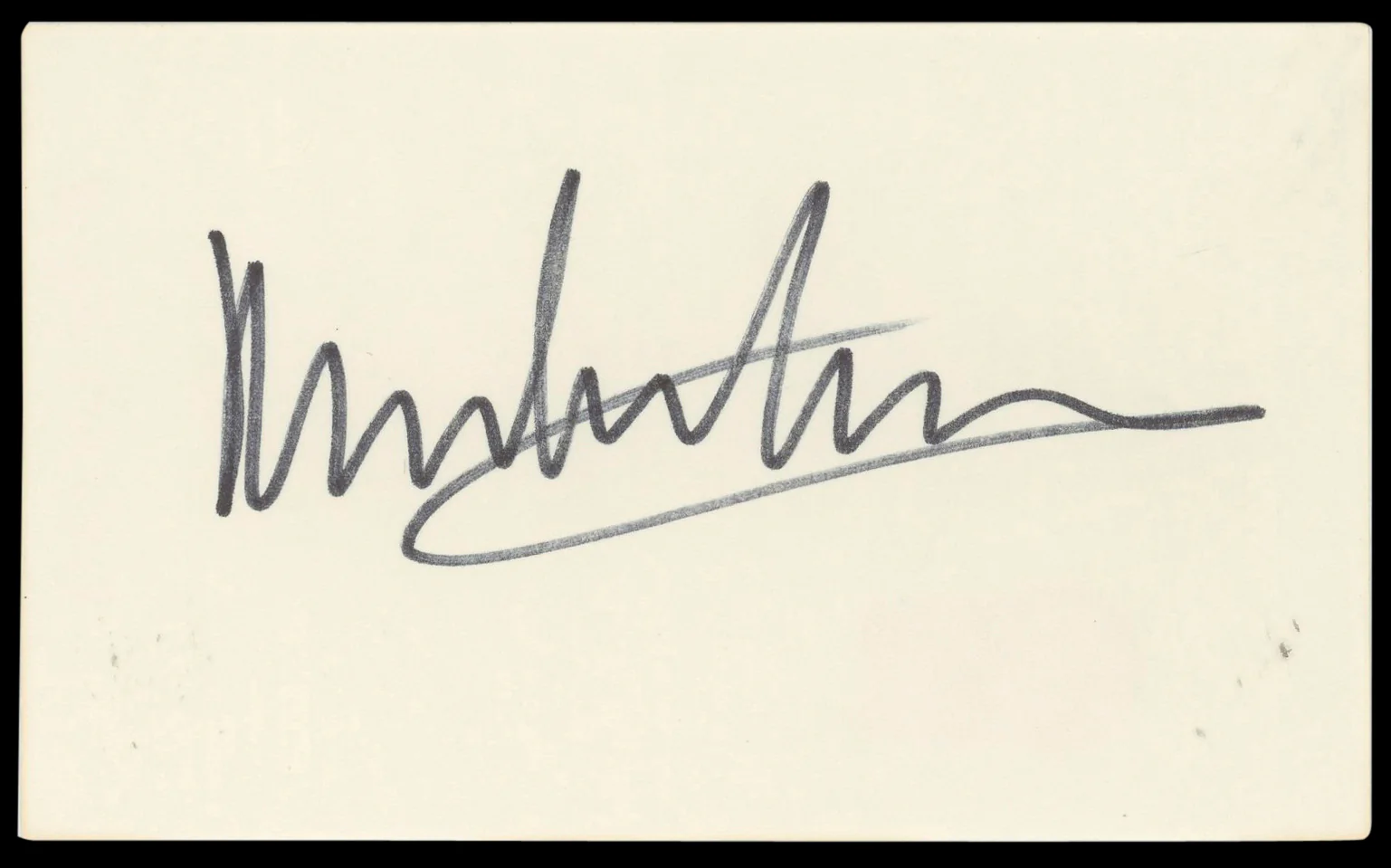 Mike Nichols The Graduate Authentic Signed 3x5 Index Card BAS #BN89428