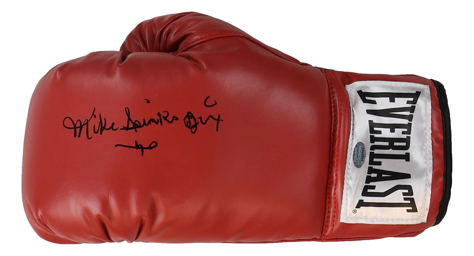 Mike Spinks Jinx Signed Red Everlast Left Hand Boxing Glove Schwarz Hologram