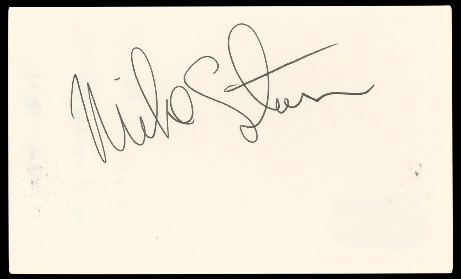 Mike Starr The Young and the Restless Signed 3x5 Index Card BAS #BN33247 - Image 2