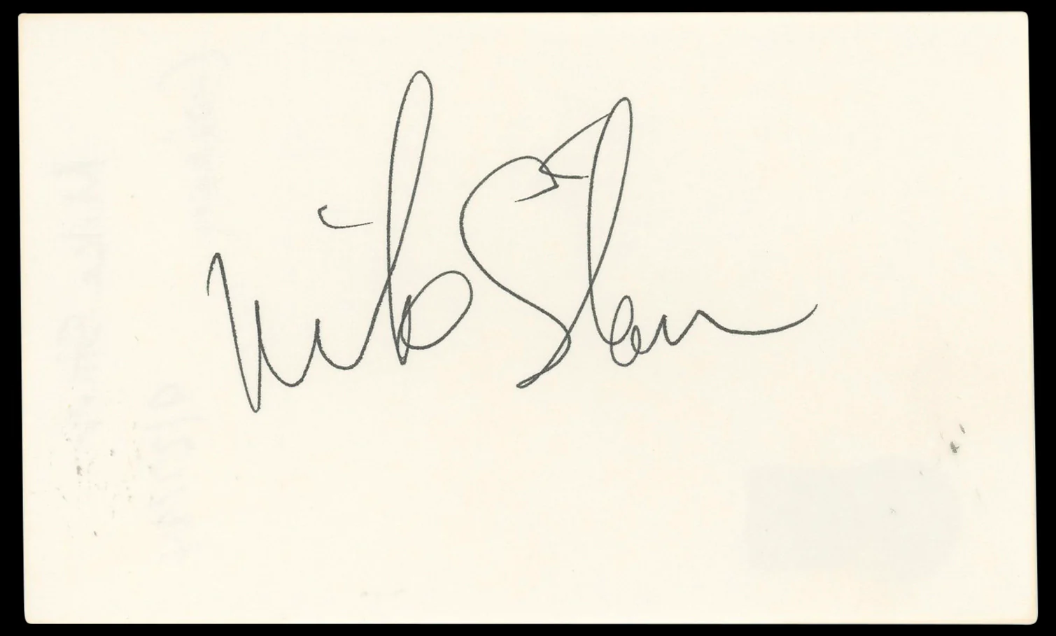 Mike Starr The Young and the Restless Signed 3x5 Index Card BAS #BN33248