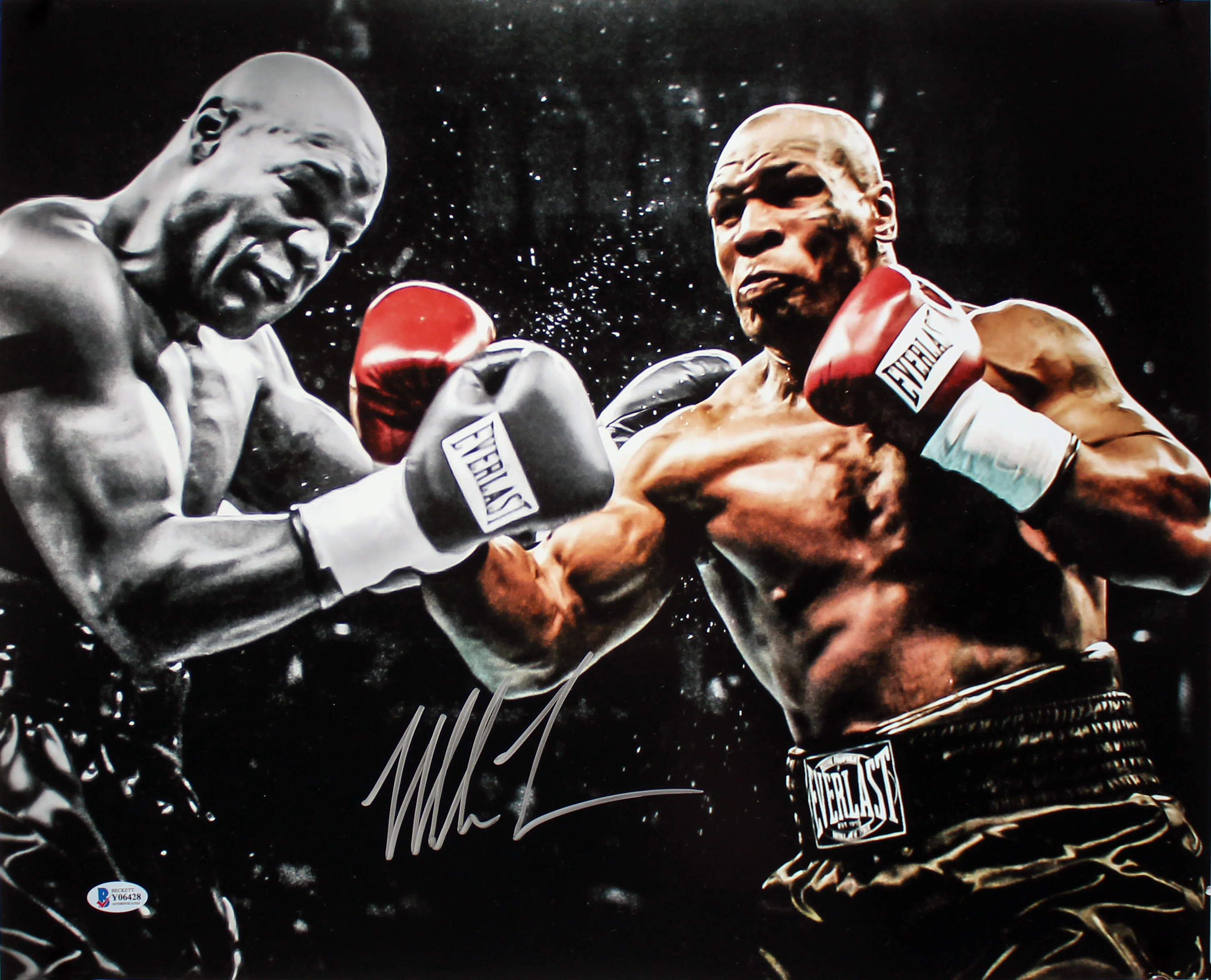 Mike Tyson Authentic Signed 16x20 Photo Vs Clifford Etienne Autographed BAS - Image 2