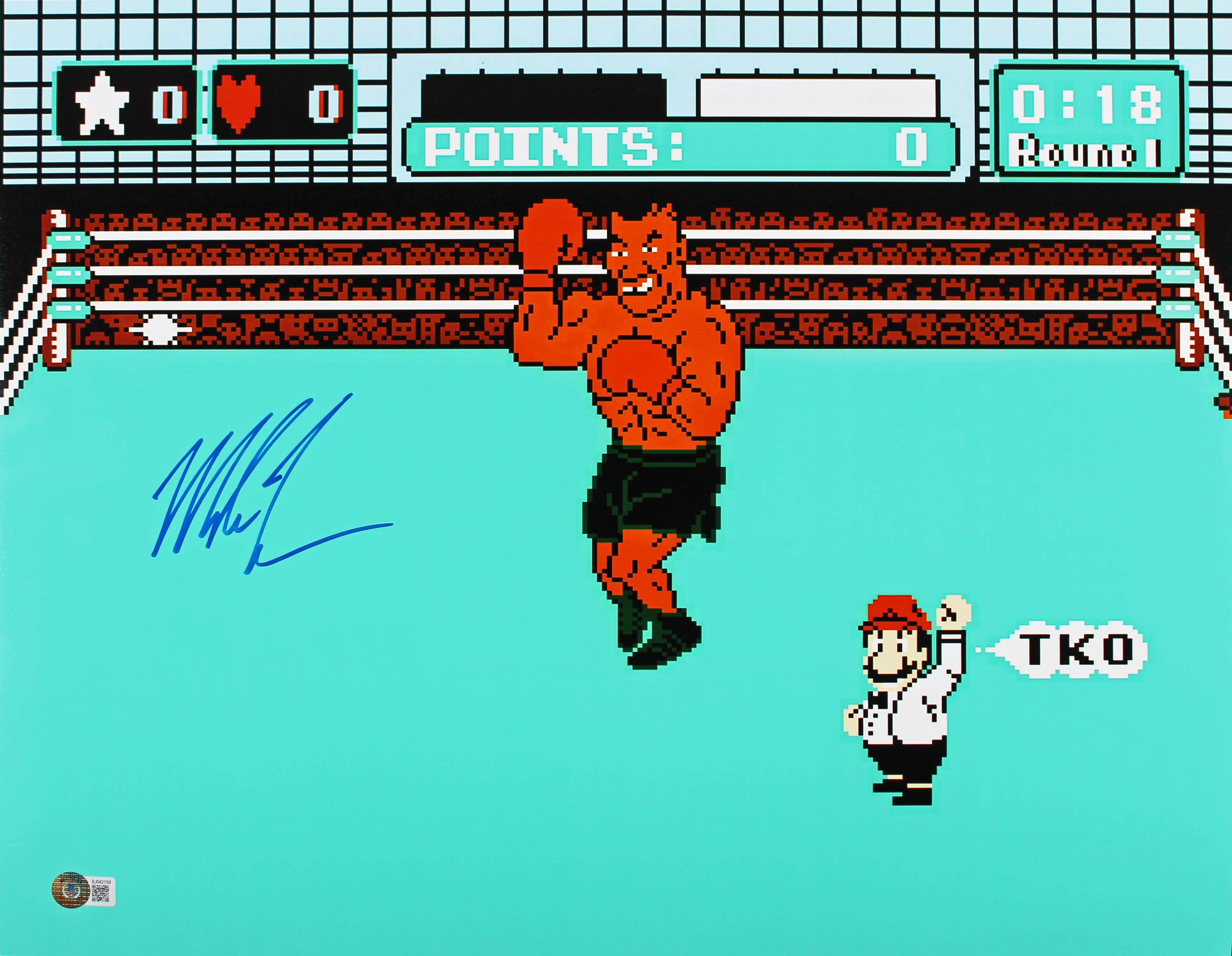 Mike Tyson Authentic Signed 16x20 Punch Out Photo Autographed BAS - Image 2