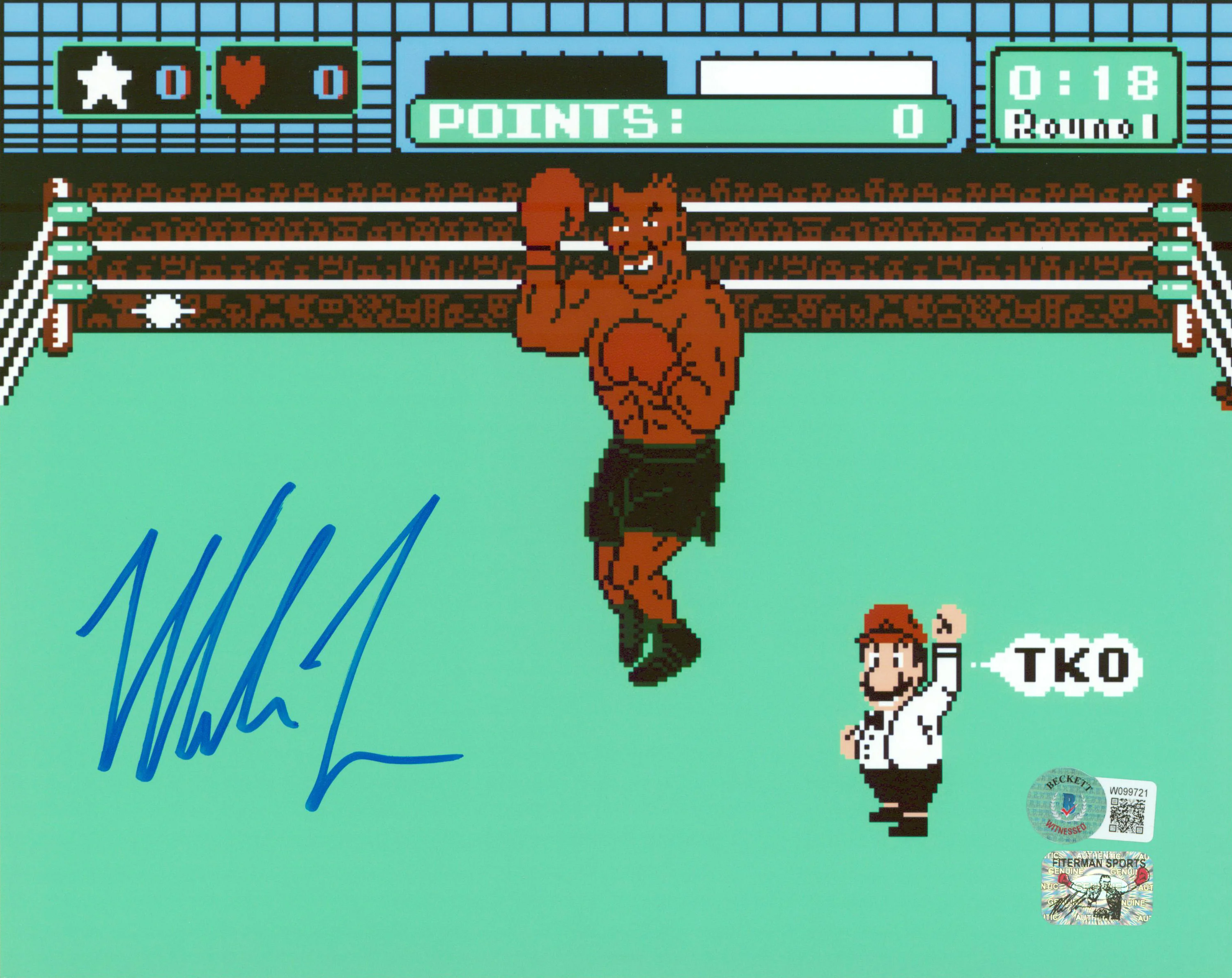 Mike Tyson Authentic Signed 8x10 Punch Out Photo Autographed BAS - Image 2
