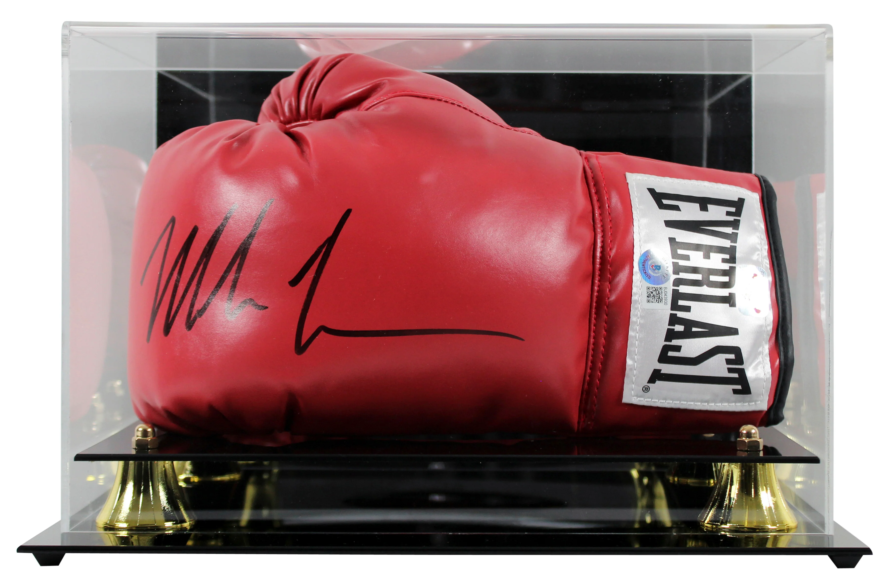 Mike Tyson Authentic Signed Red Everlast Left Hand Boxing Glove W/ Case BAS - Image 2