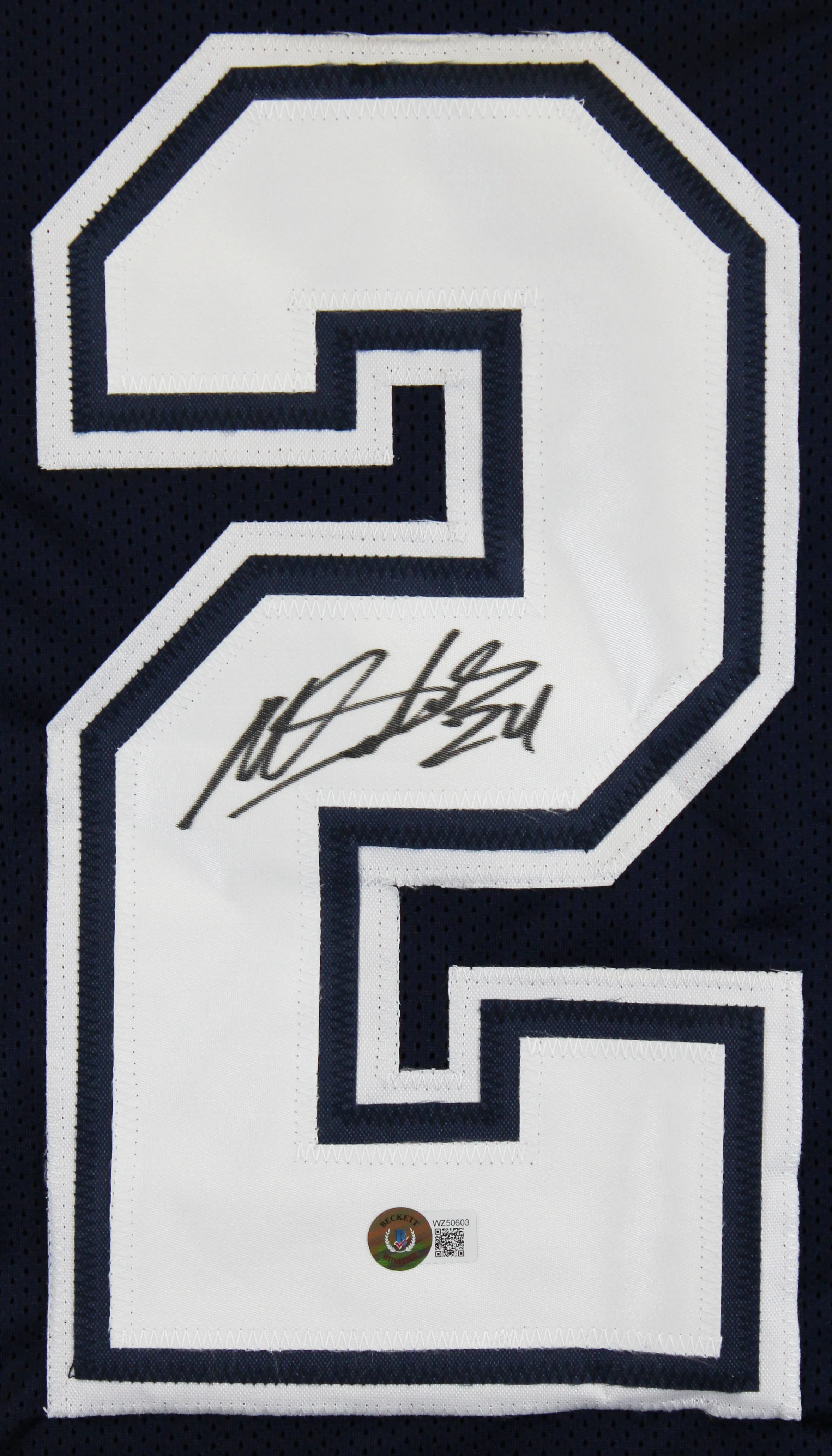 Miles Sanders Authentic Signed Navy Pro Style Jersey Autographed BAS Witnessed - Image 3