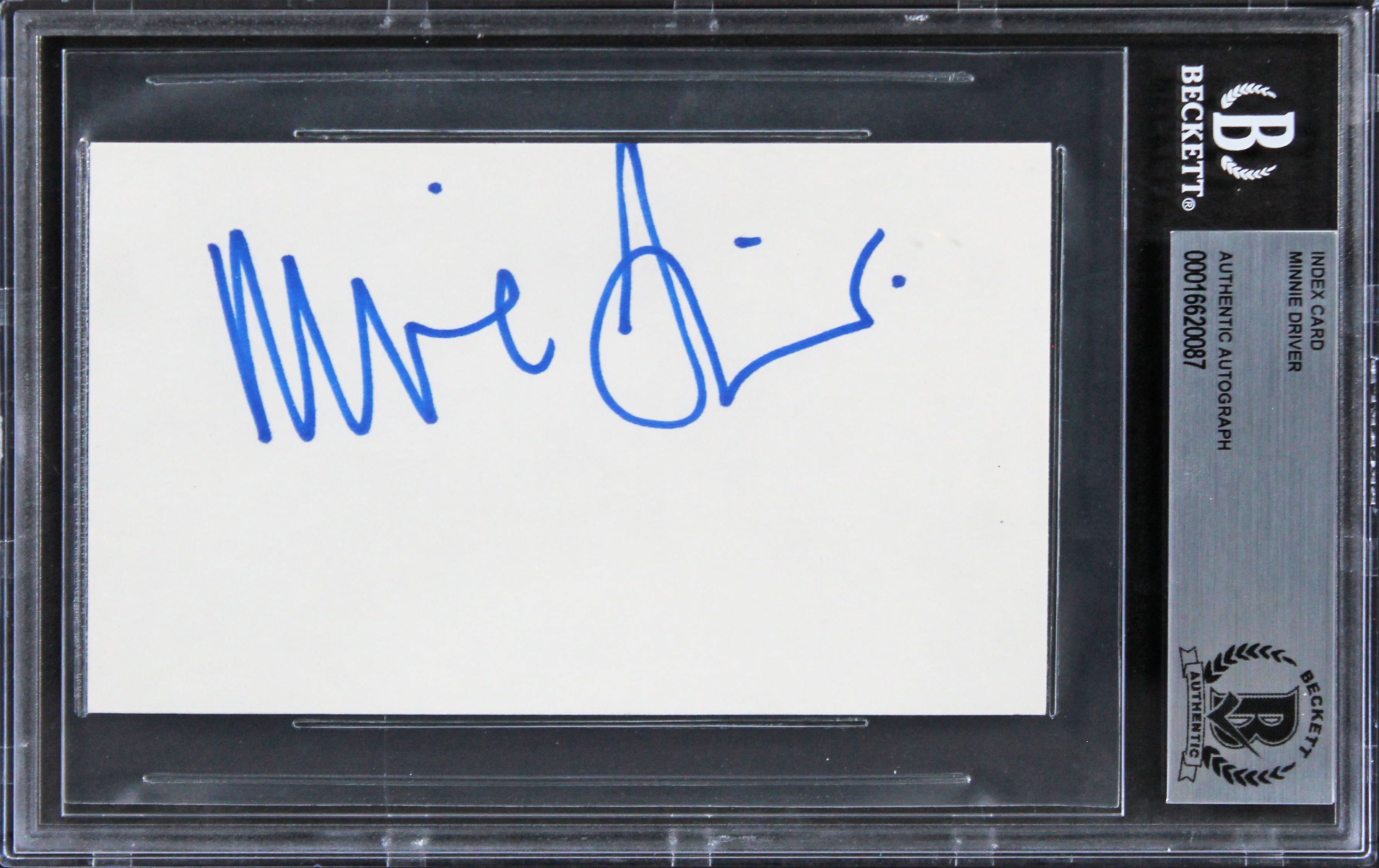 Minnie Driver Good Will Hunting Authentic Signed 3x5 Index Card BAS Slabbed - Image 2