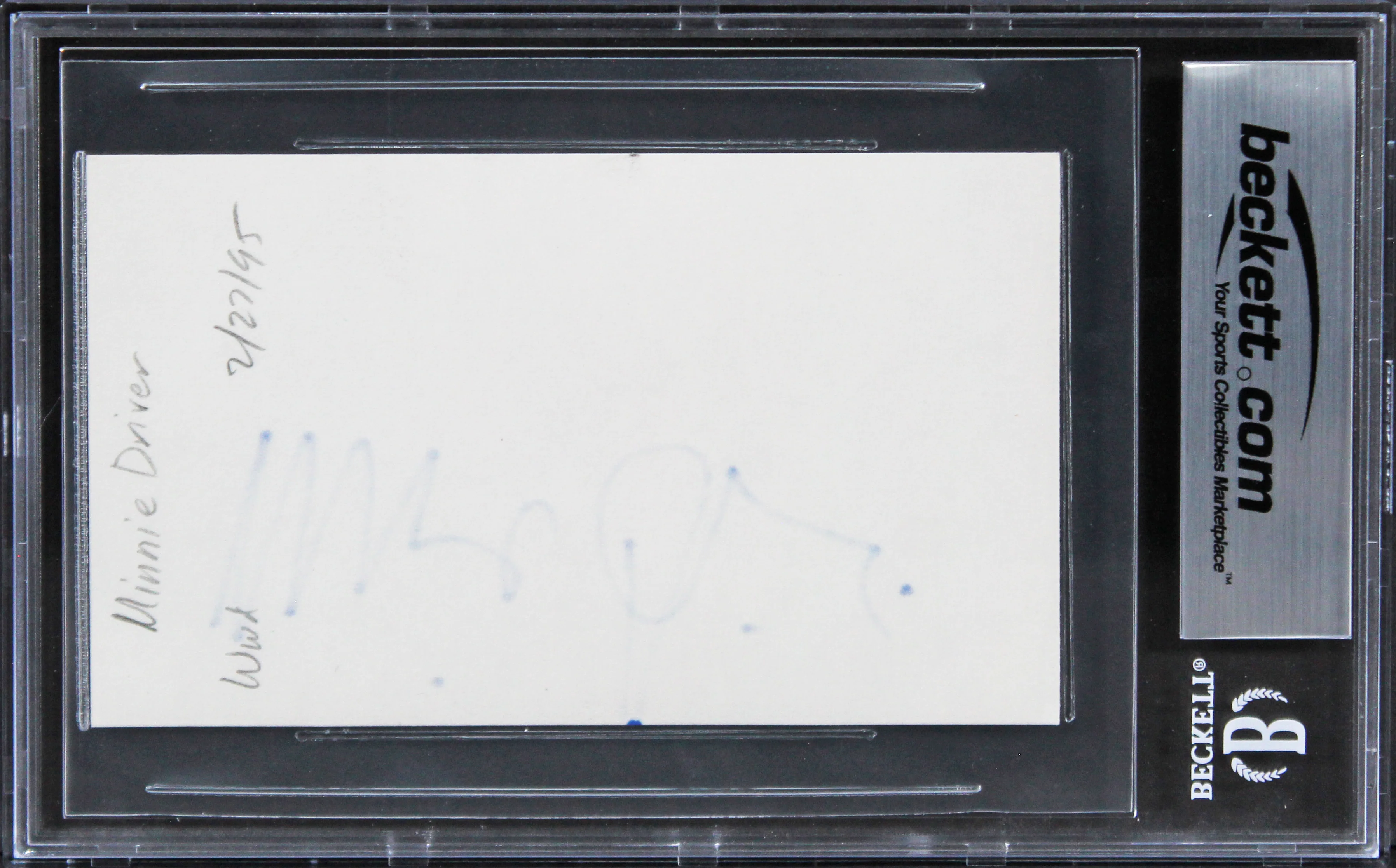 Minnie Driver Good Will Hunting Authentic Signed 3x5 Index Card BAS Slabbed - Image 3
