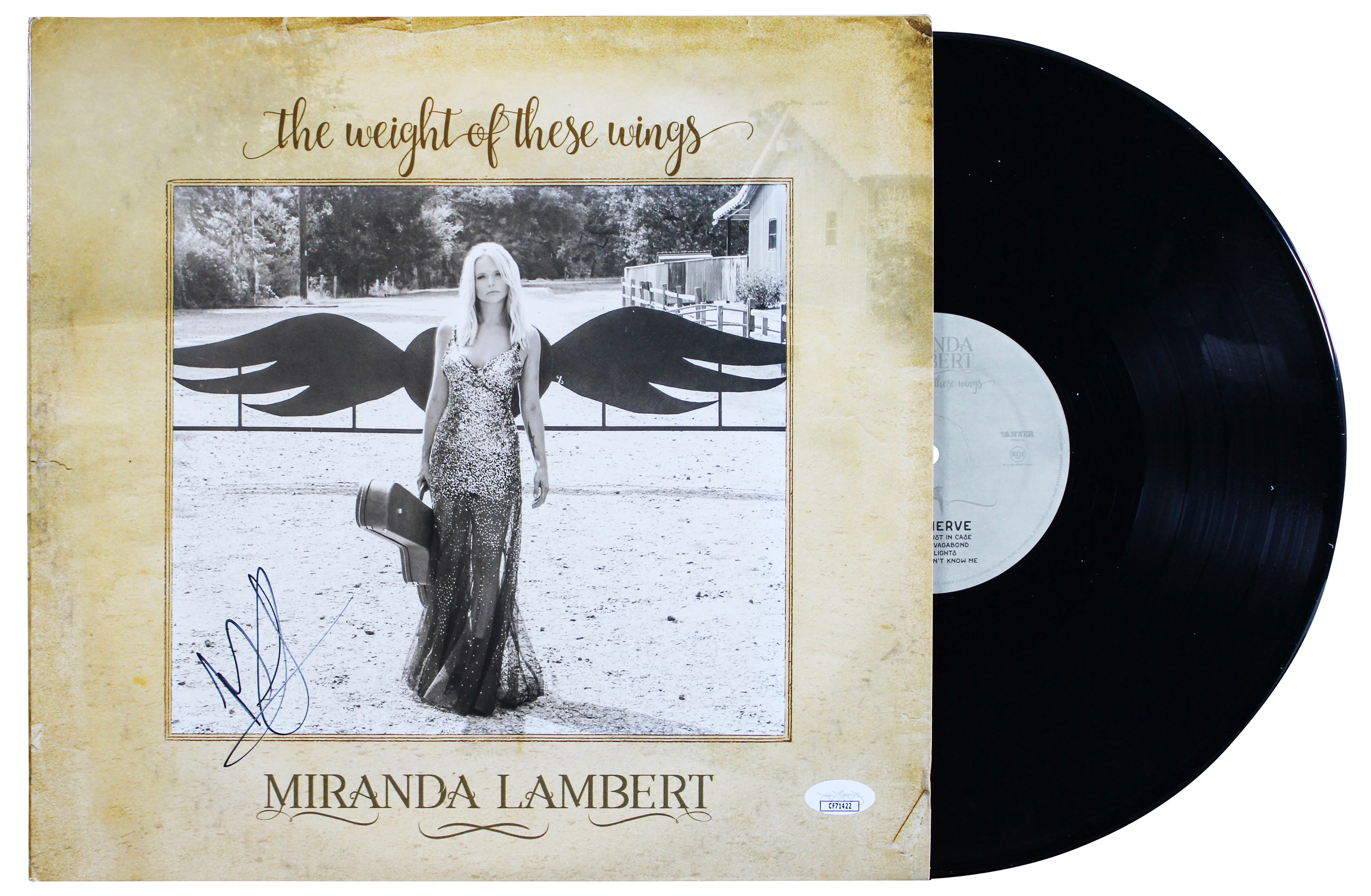 Miranda Lambert Signed The Weight of These Wings Album Cover JSA #CF71422 - Image 2
