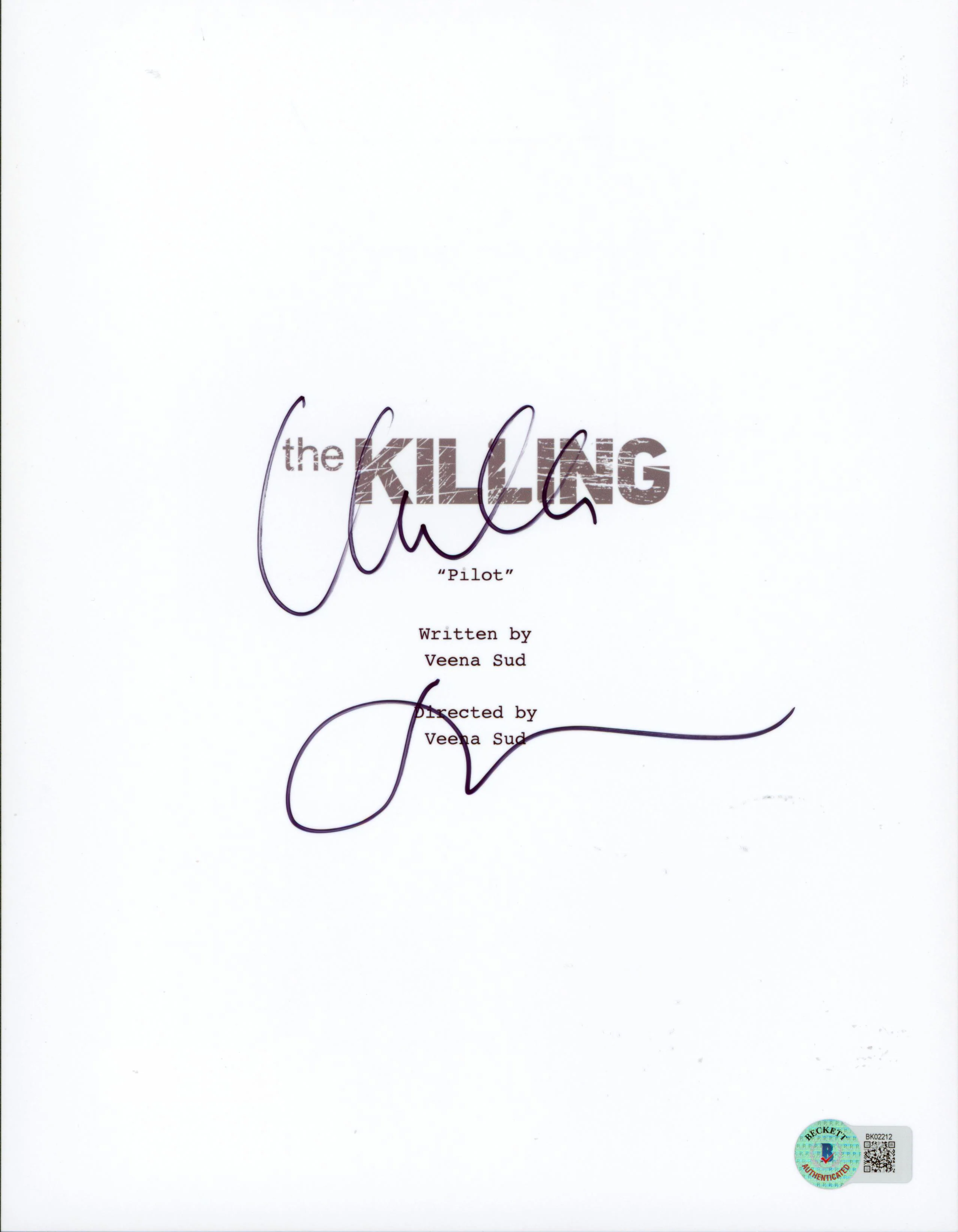 Mireille Enos The Killing Authentic Signed Script Cover Autographed BAS #BK02212 - Image 2