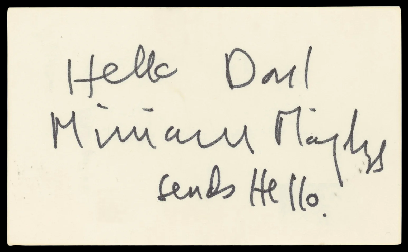 Miriam Margolyes Romeo + Juliet Authentic Signed 3x5 Index Card BAS #BN89400 - Image 2