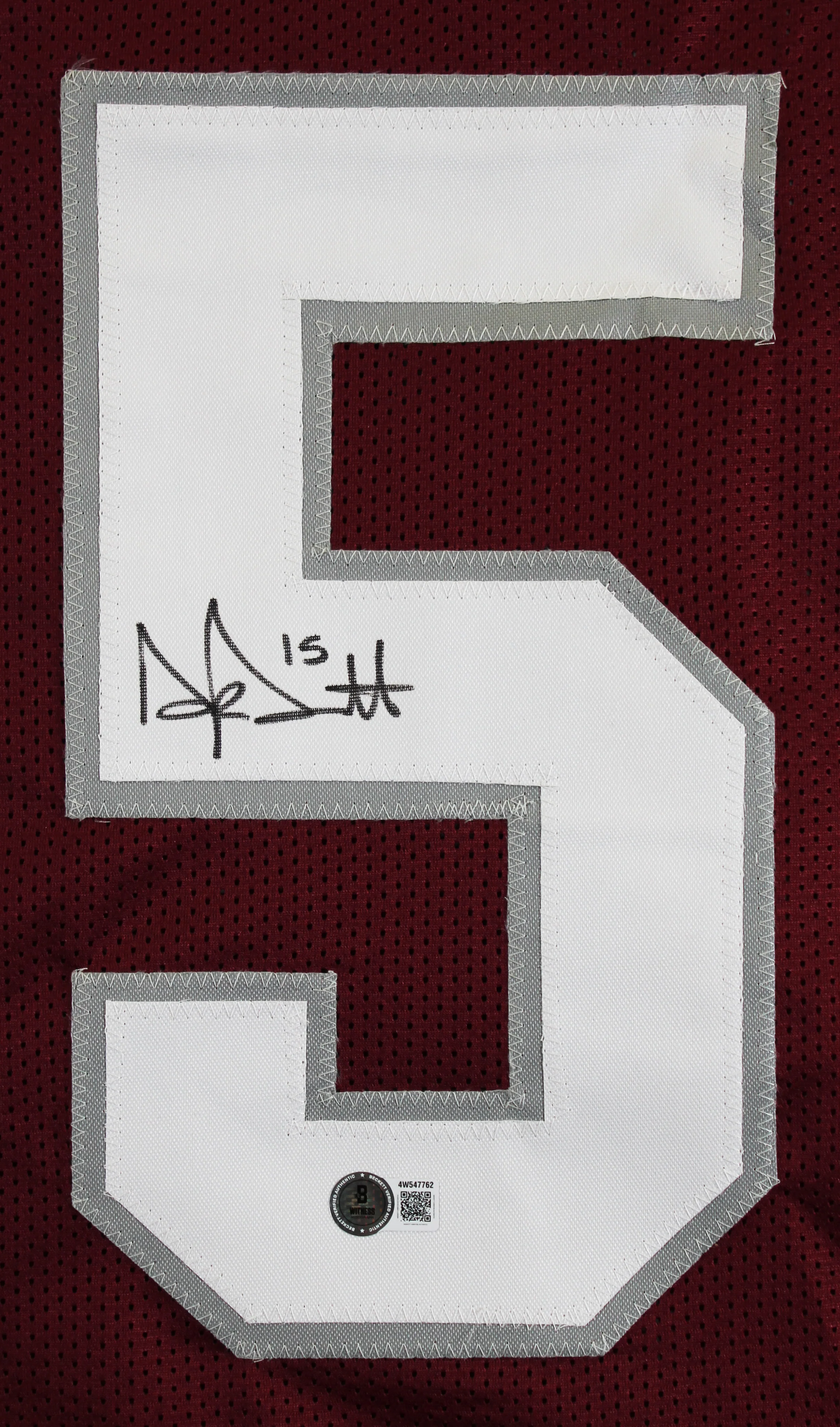 Mississippi State Dak Prescott Signed Maroon Pro Style Jersey BAS Witnessed - Image 3