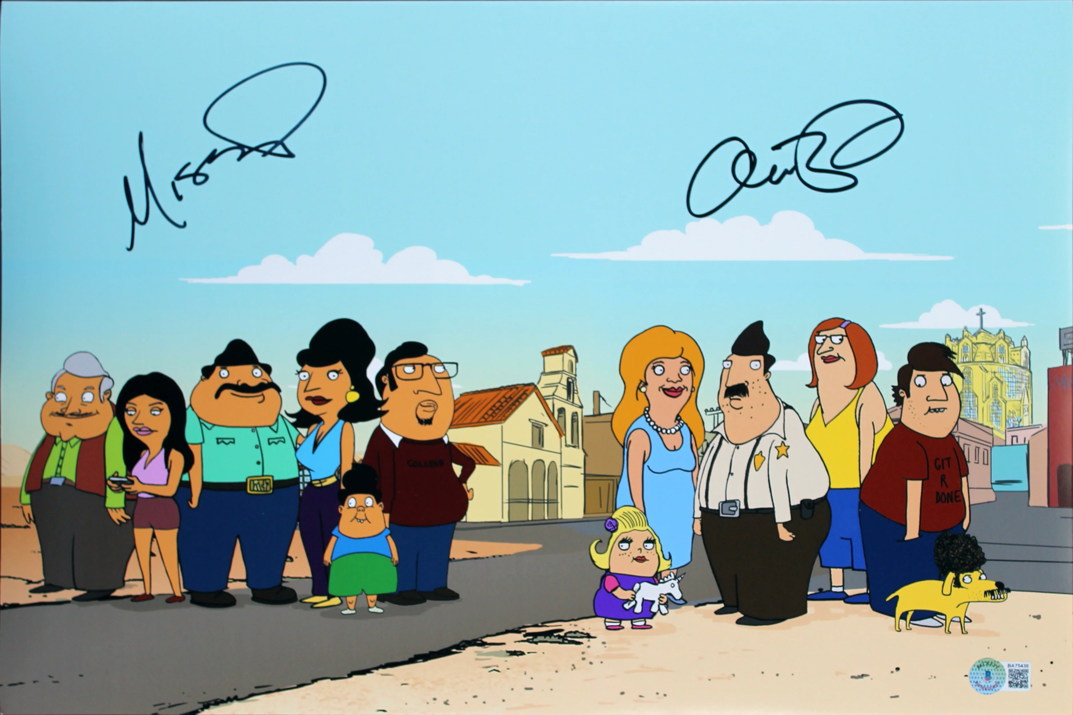 Missy Pyle & Alex Bornstein Bordertown Authentic Signed 12x18 Photo BAS #BA75438 - Image 2
