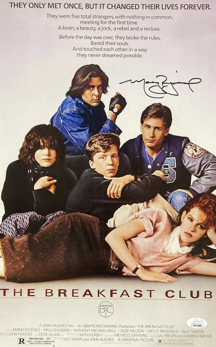 Molly Ringwald Top Signed 11x17 The Breakfast Club Movie Poster Photo JSA ITP - Image 5
