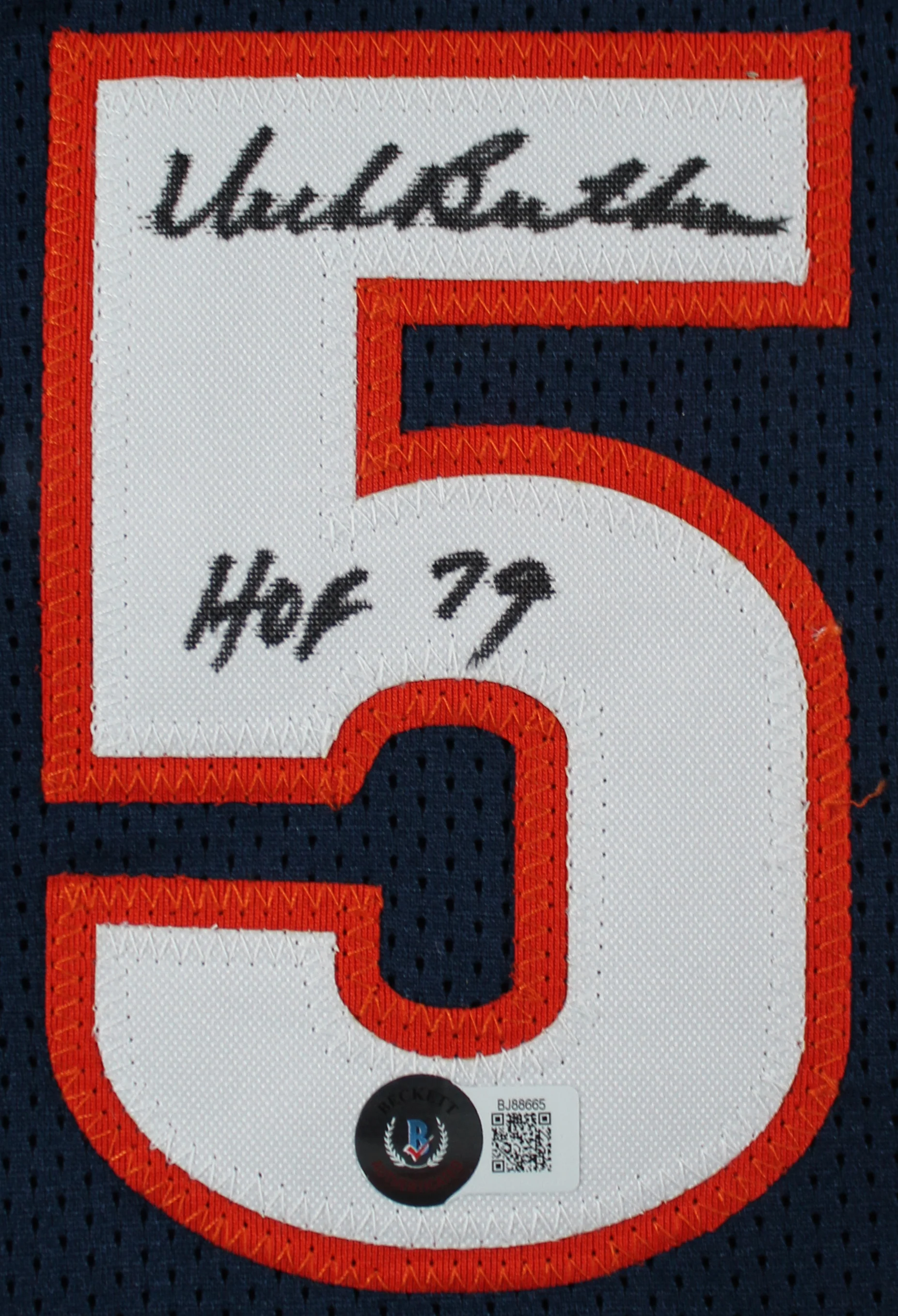 Monsters Of The Midway (3) Butkus, Singletary +1 Signed Navy Framed Jersey BAS - Image 3